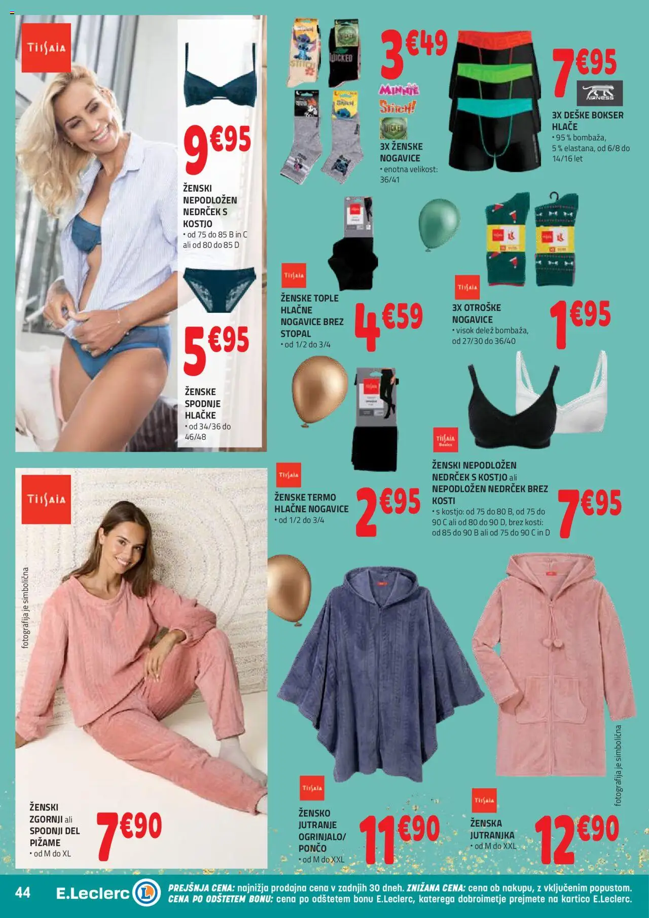 Novi E.leclerc katalog ponudbe – veljaven od 22.10.2025 | Stran: 44 | Izdelki: Hlace, Nogavice, Hlacne nogavice