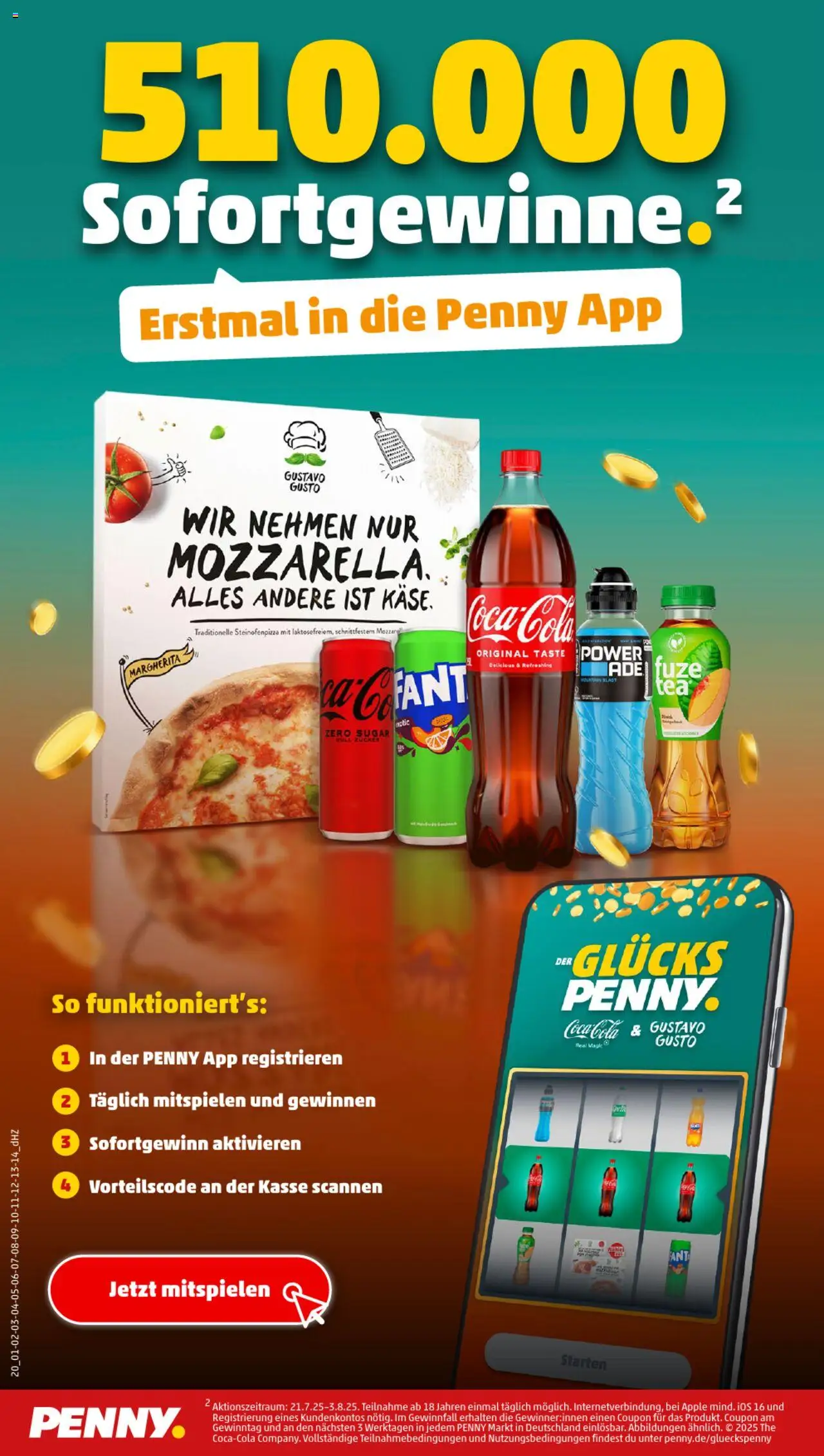 Penny Prospekt 	 - gültig ab dem 28.07.2025 | Seite: 20 | Produkte: Gustavo gusto, Coca cola, Cola, Apple