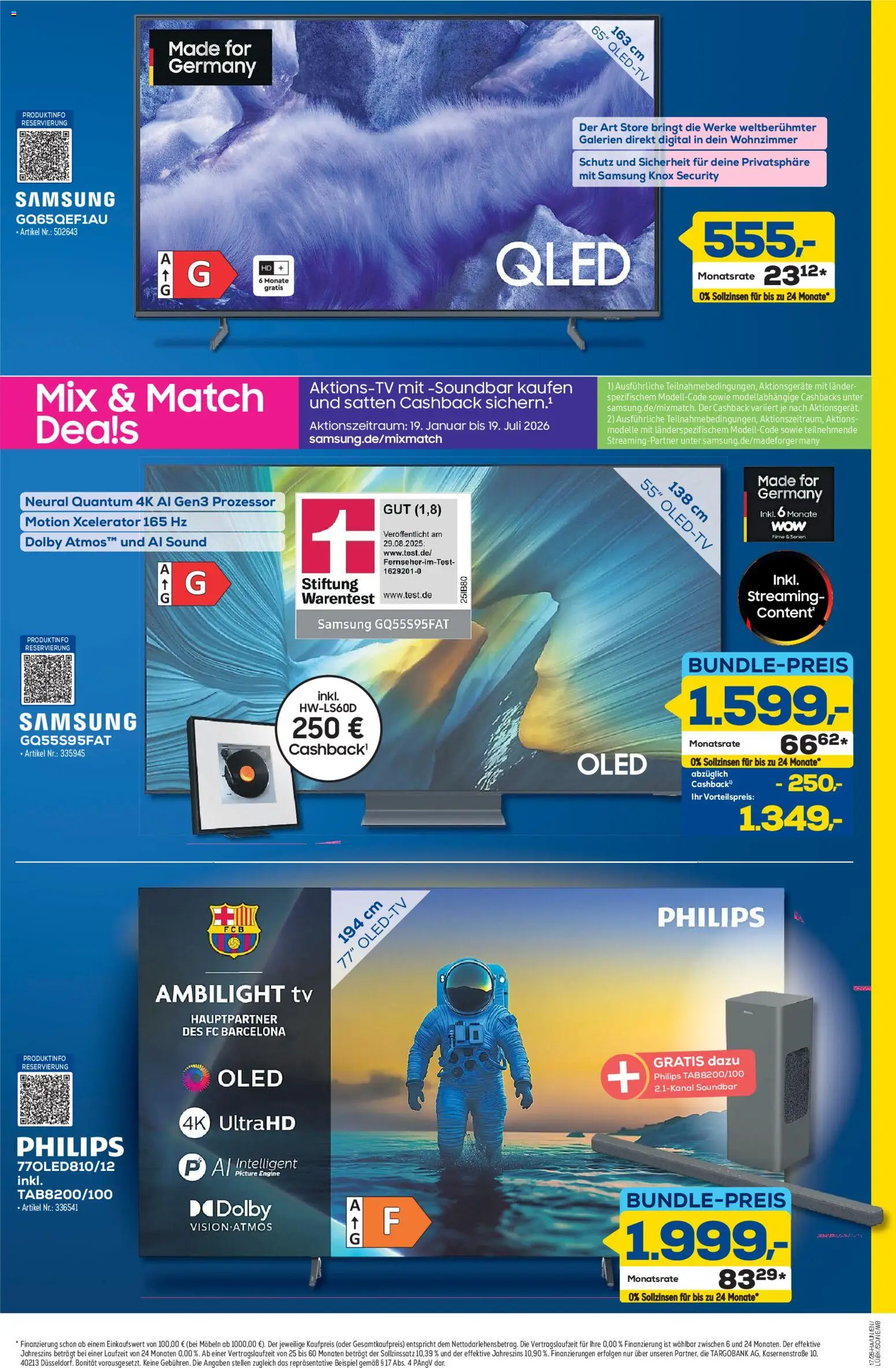 Euronics Prospekt Berlet – gültig ab 16.04.2026 | Seite: 3 | Produkte: Philips, Samsung, Soundbar, TV