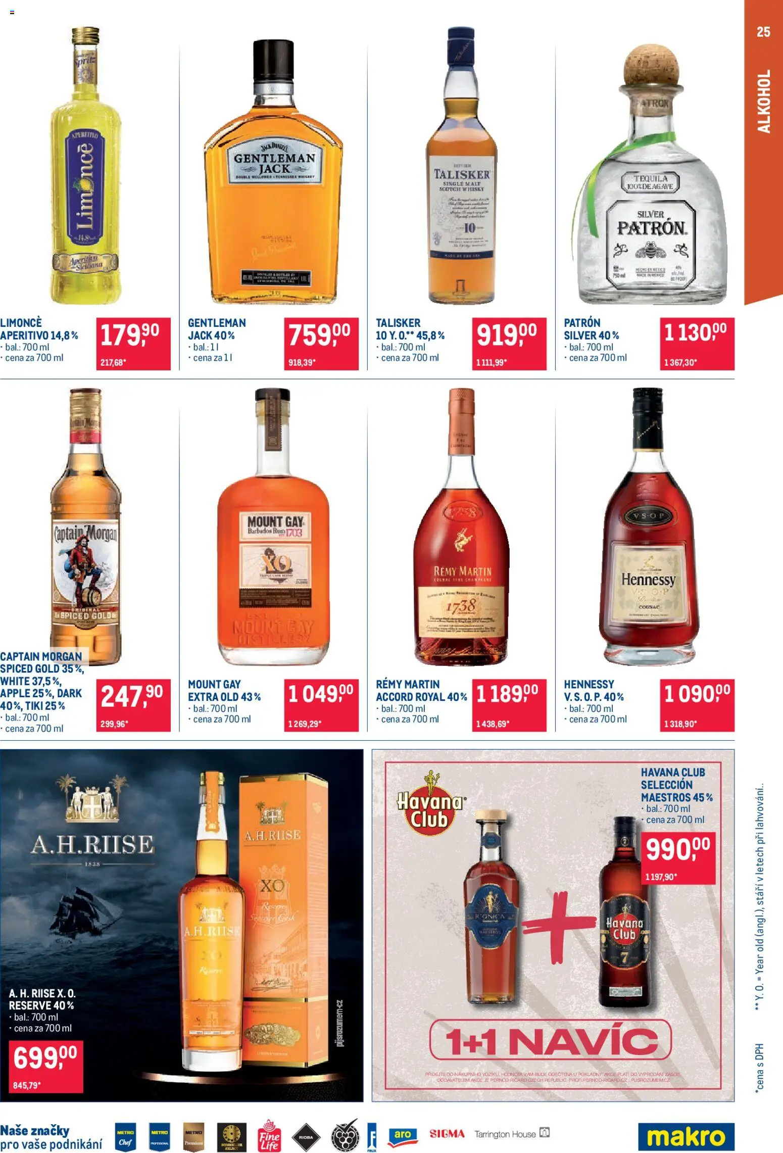 Makro leták - Pro milovníky jídla od 17.12.2025 | Strana: 25 | Produkty: Remy Martin, Whisky, Havana club, Tequila