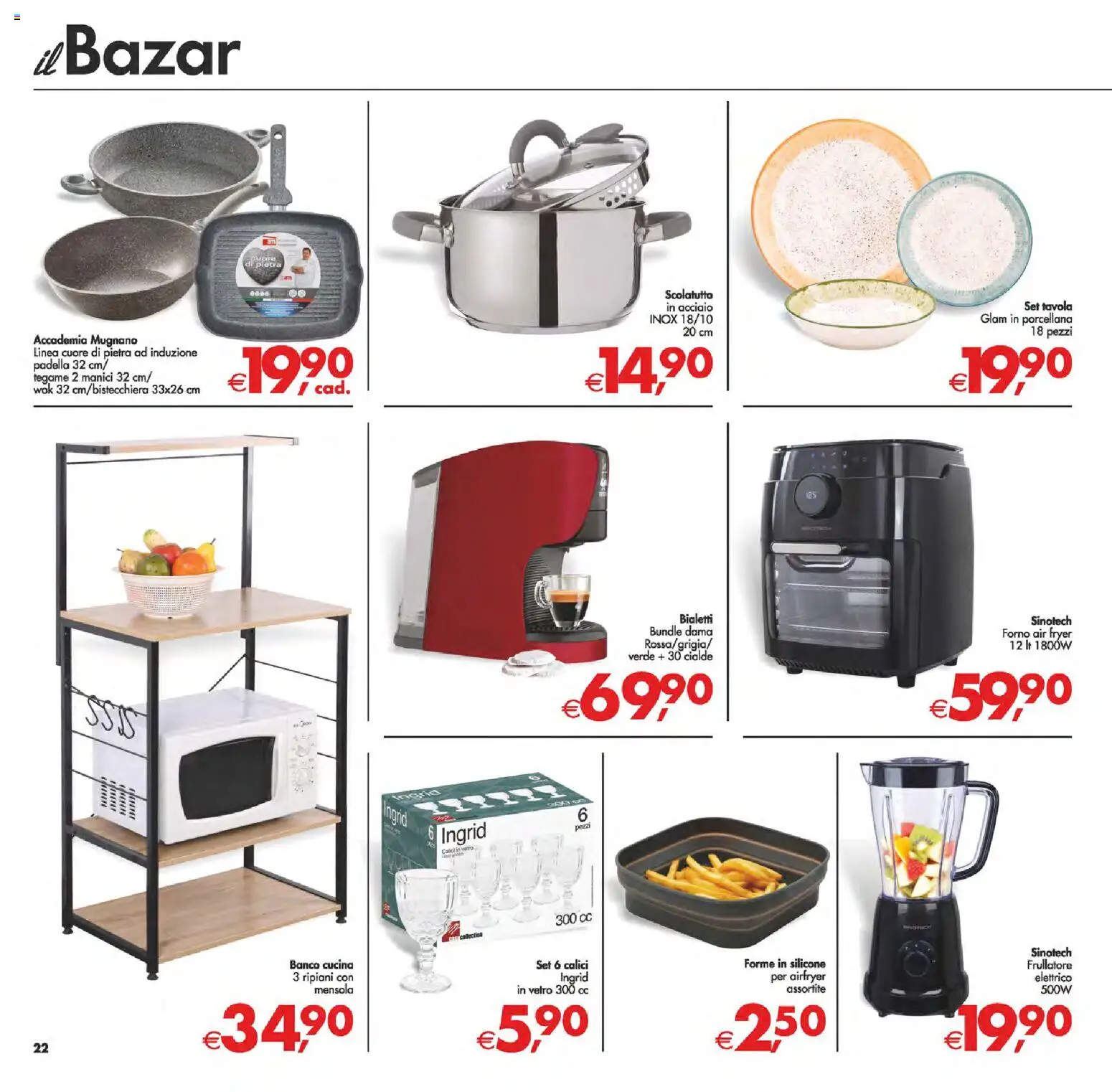 Volantino Decò del 06.03.2026 | Pagina: 22 | Prodotti: Frullatore, Padella, Forno, Mensola