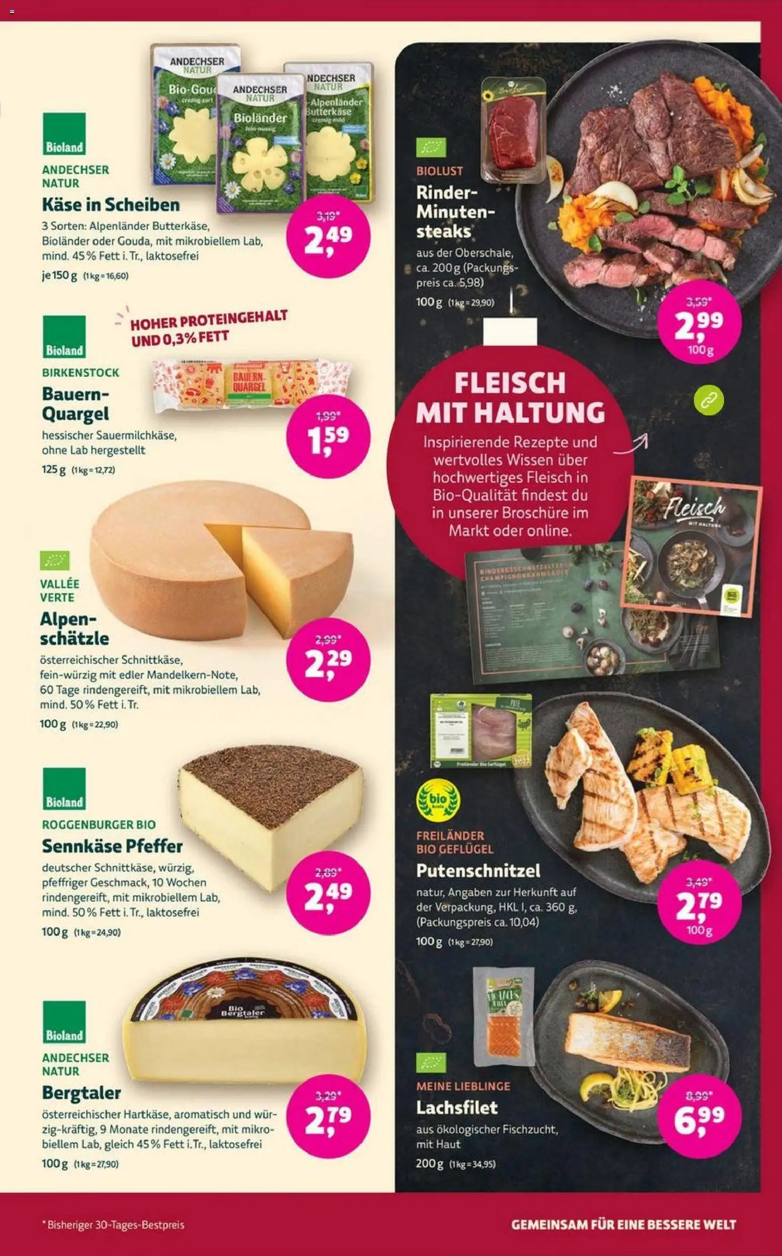 Denns BioMarkt Angebote – gültig ab 19.11.2025 | Seite: 7 | Produkte: Käse, Putenschnitzel, Pfeffer, Fleisch