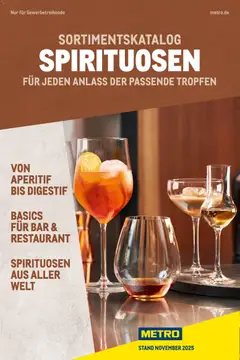 Metro - Spirituosen Sortiment ab 01.12.2025 gültig