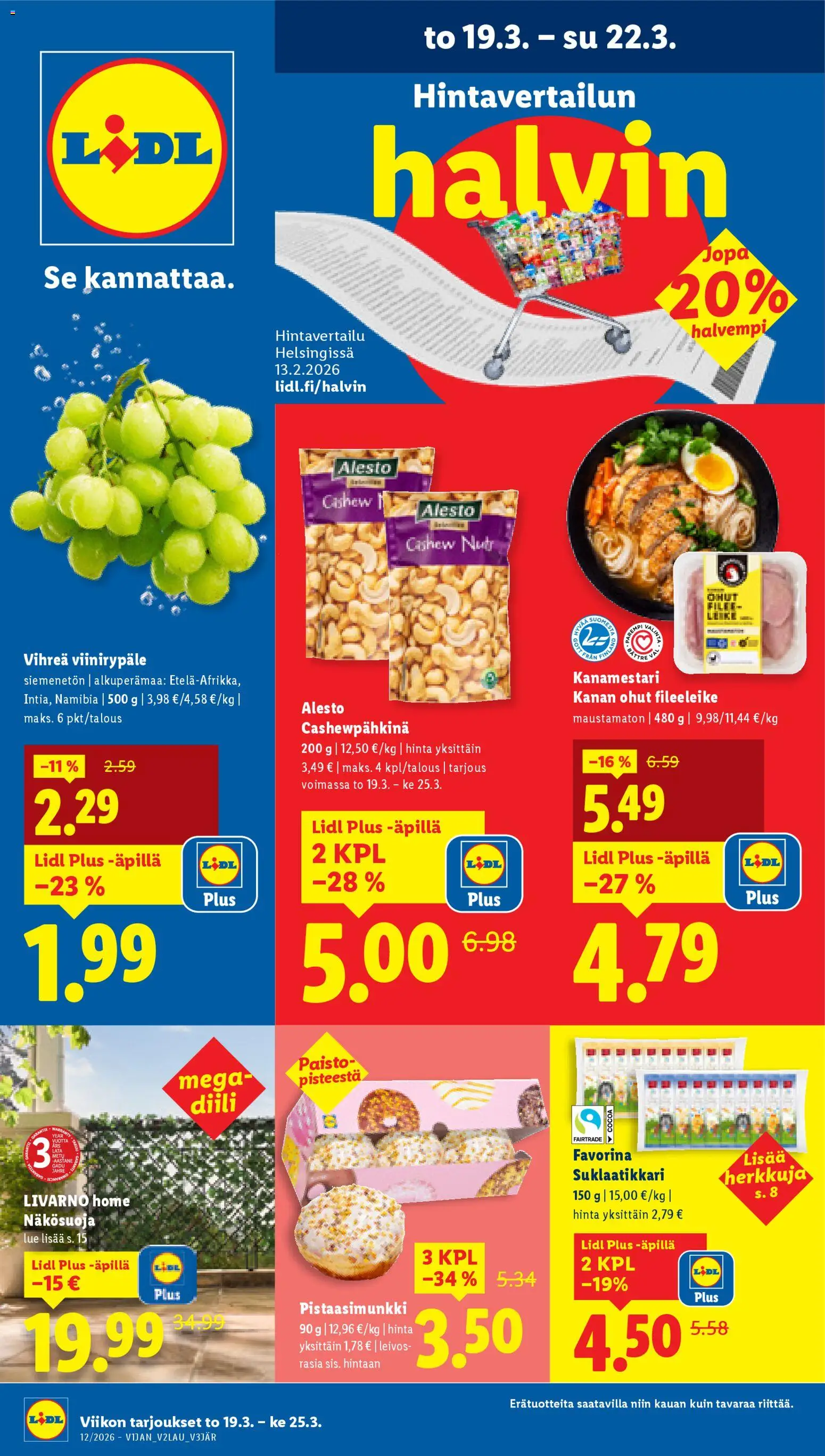 Lidl tarjoukset – voimassa 19.03.2026 alkaen | Sivu: 1
