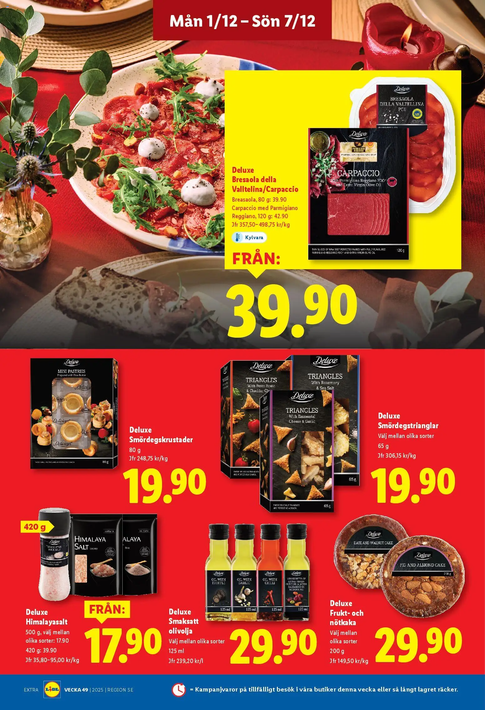 Lidl reklamblad aktuell från 01.12.2025 | Sida: 13 | Produkter: Salt, Cheddar, Olivolja, Balsamico