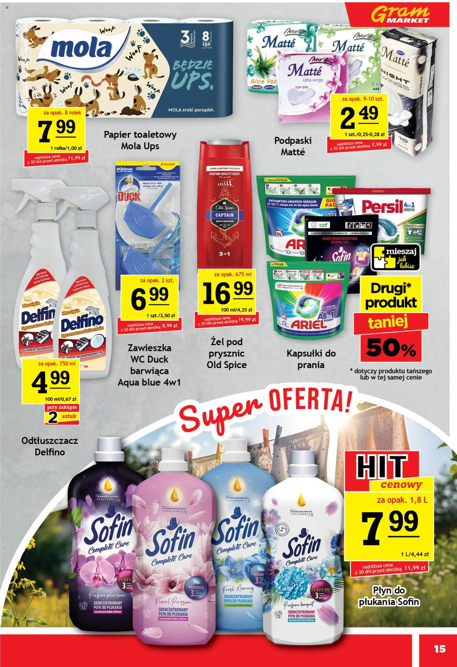 Gram Market gazetka od 15.04.2026 | Strona: 15 | Produkty: Persil, Podpaski, Prysznic, Old spice