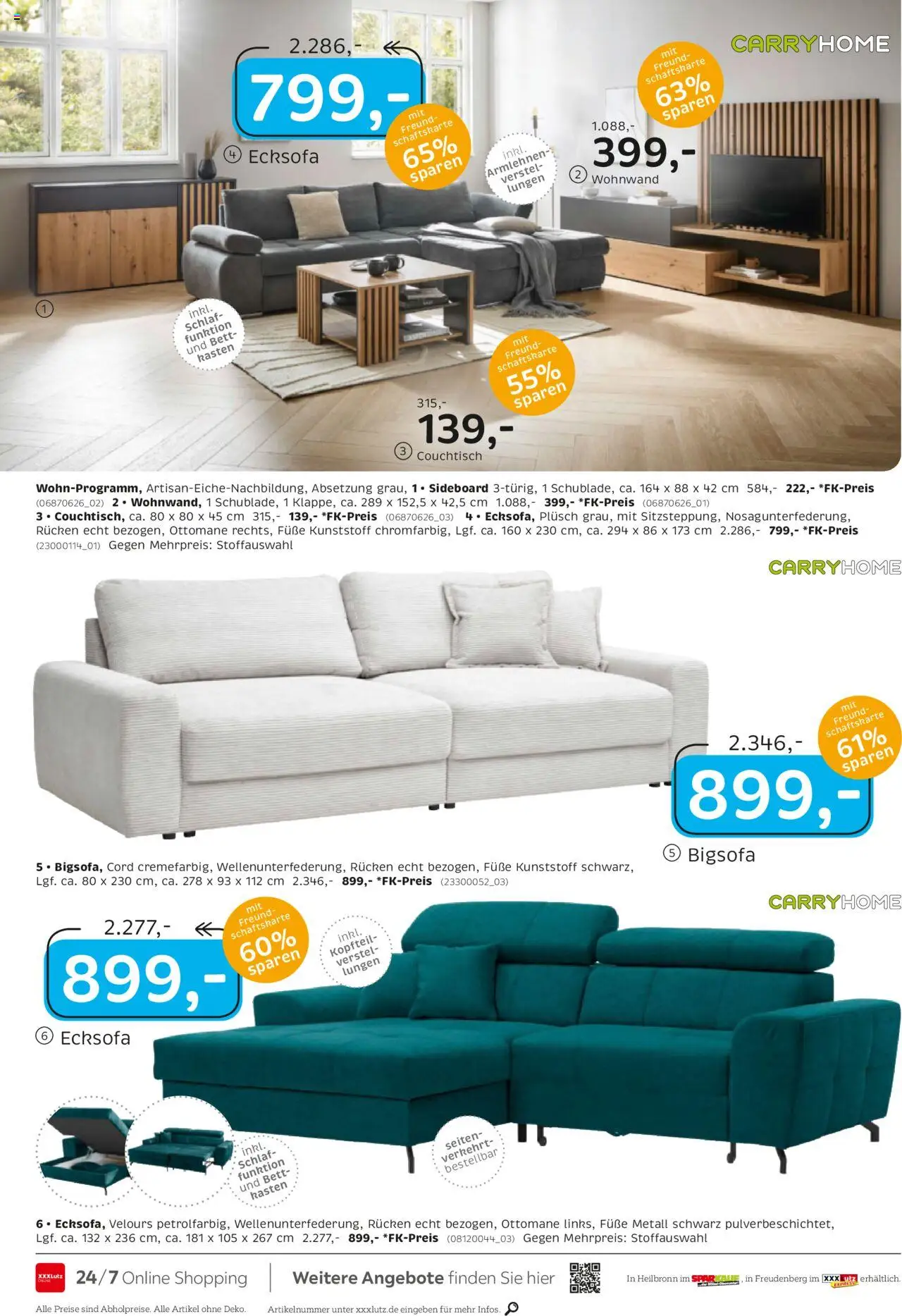 XXXL Lutz Junges Wohnen - gültig ab dem 28.07.2025 | Seite: 4 | Produkte: Bigsofa, Ecksofa, Wohnwand, Bett
