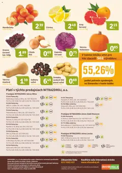 Nitrazdroj leták platný od 17.10.2025 | Strana: 16 | Produkty: Gaštany, Kapusta, Mandarinky, Zemiaky