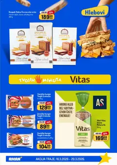 Aman katalog - pregled Aman kataloga - važi od 16.03.2026 | Strana: 25 | Proizvode: Pekara, Burger, Hleb