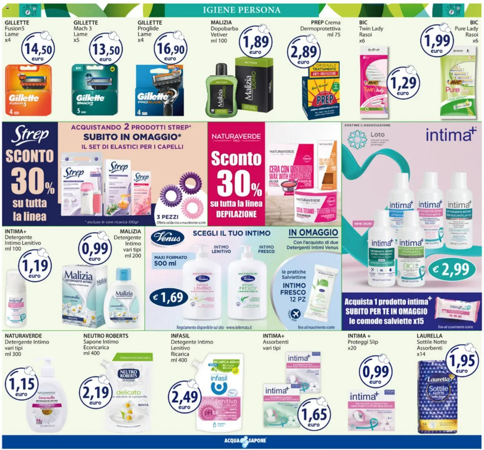 Volantino Acqua e Sapone del 17.11.2025 | Pagina: 11 | Prodotti: Crema, Dopobarba, Detergente intimo, Tè
