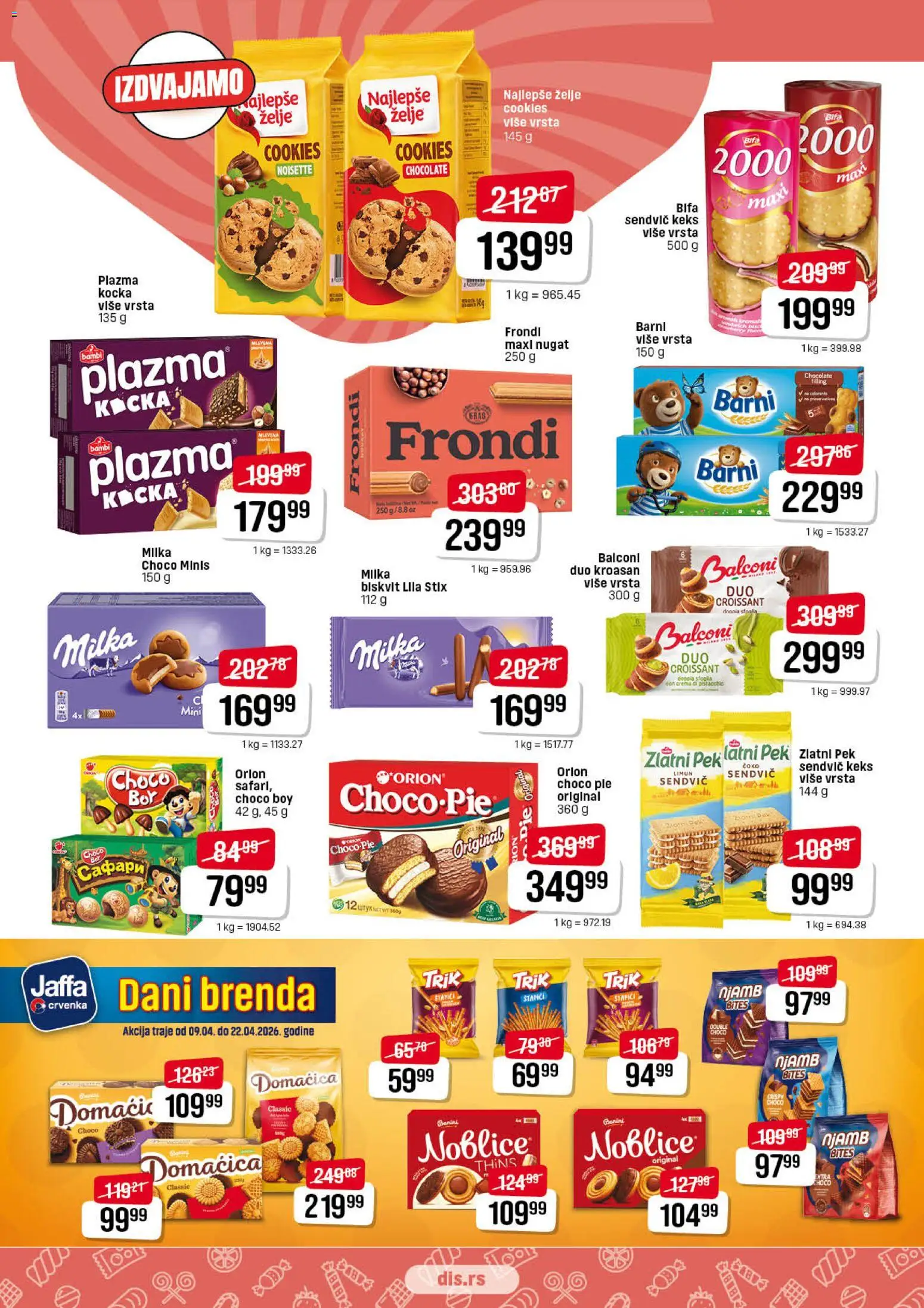 DIS katalog - važi od 09.04.2026 | Strana: 13 | Proizvode: Milka, Keks, Kroasan, Limun