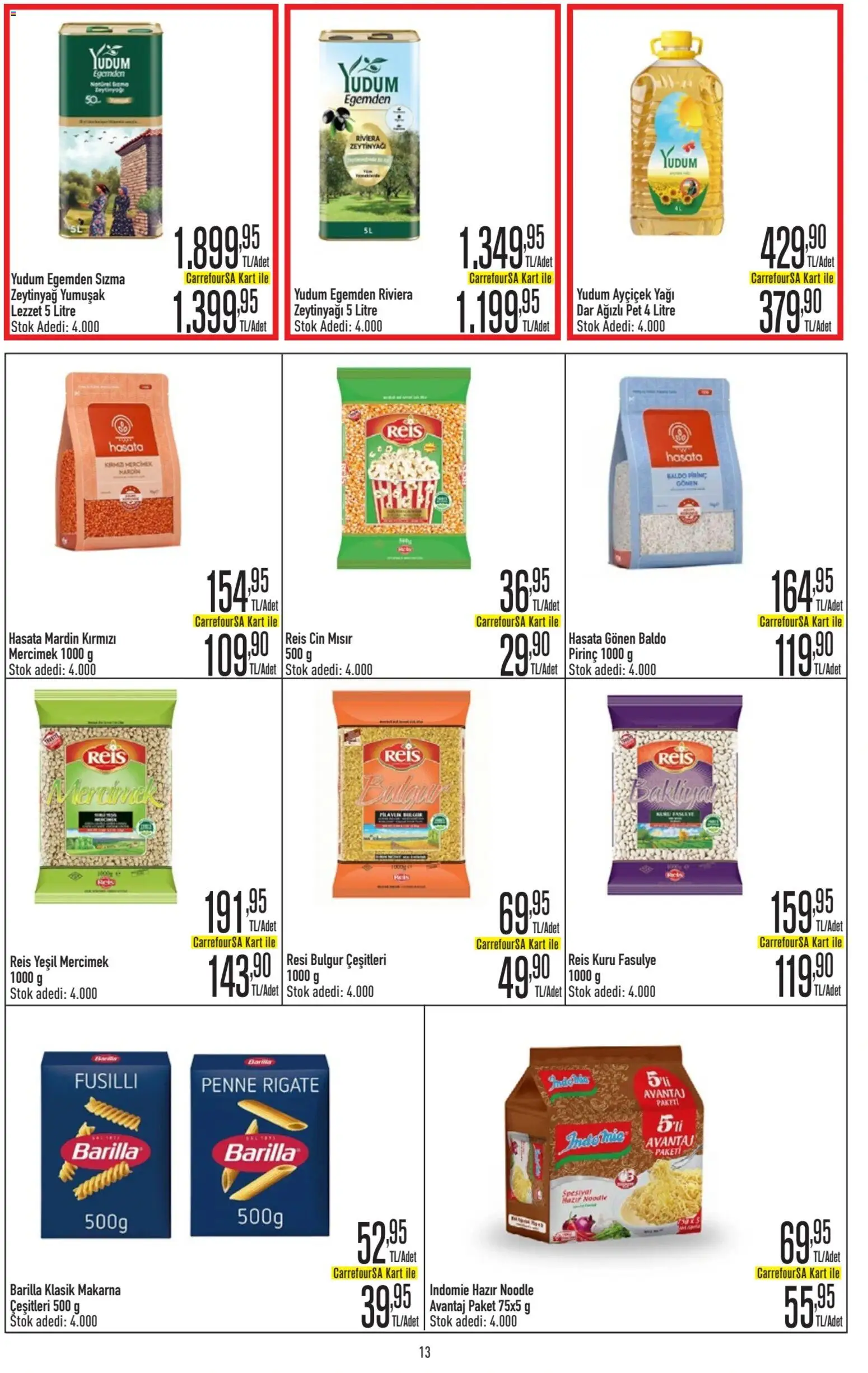 CarrefourSA Katalog - 04.12.2025 tarihinden itibaren geçerlidir | Sayfa: 13 | Ürünler: Kuru fasulye, Fasulye, Ravioli, Cin