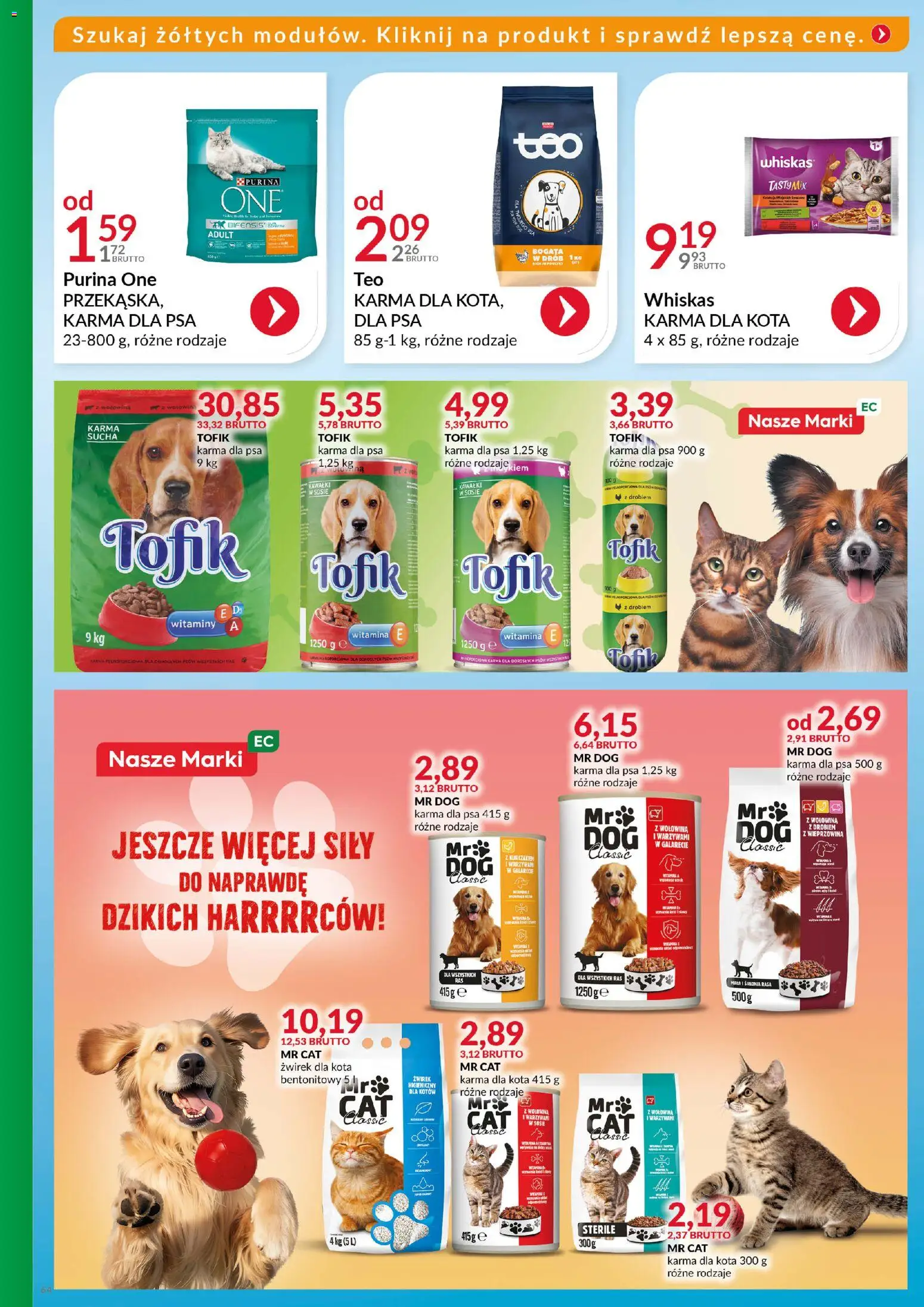 Eurocash Gazetka - Katalog Artykułów Spożywczych od 16.11.2025 | Strona: 63 | Produkty: Żwirek dla kota, Karma dla kota, Karma dla psa, Wołowina