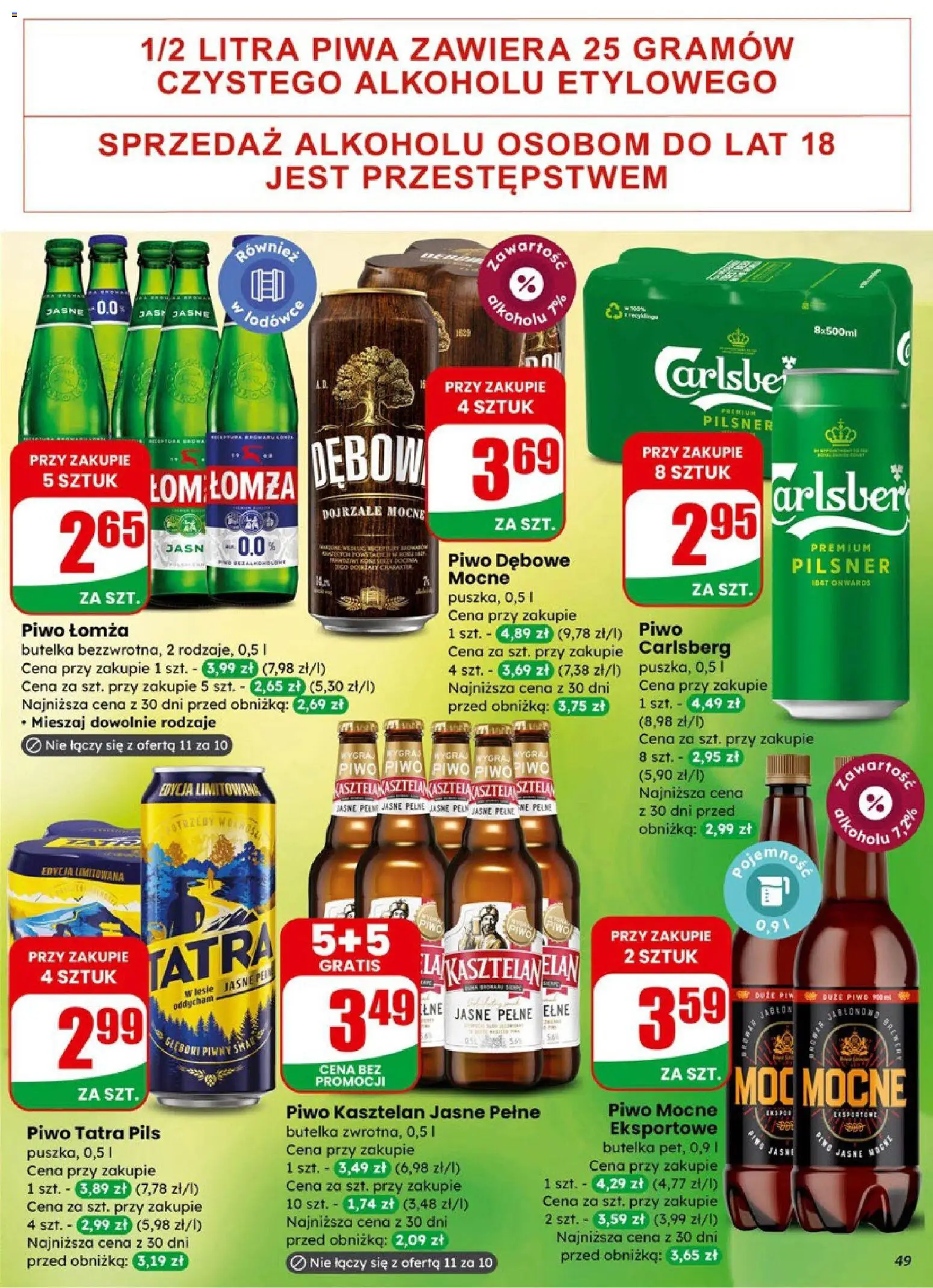 Dino Gazetka od 21.01.2026 | Strona: 49 | Produkty: Piwo Carlsberg, Piwo