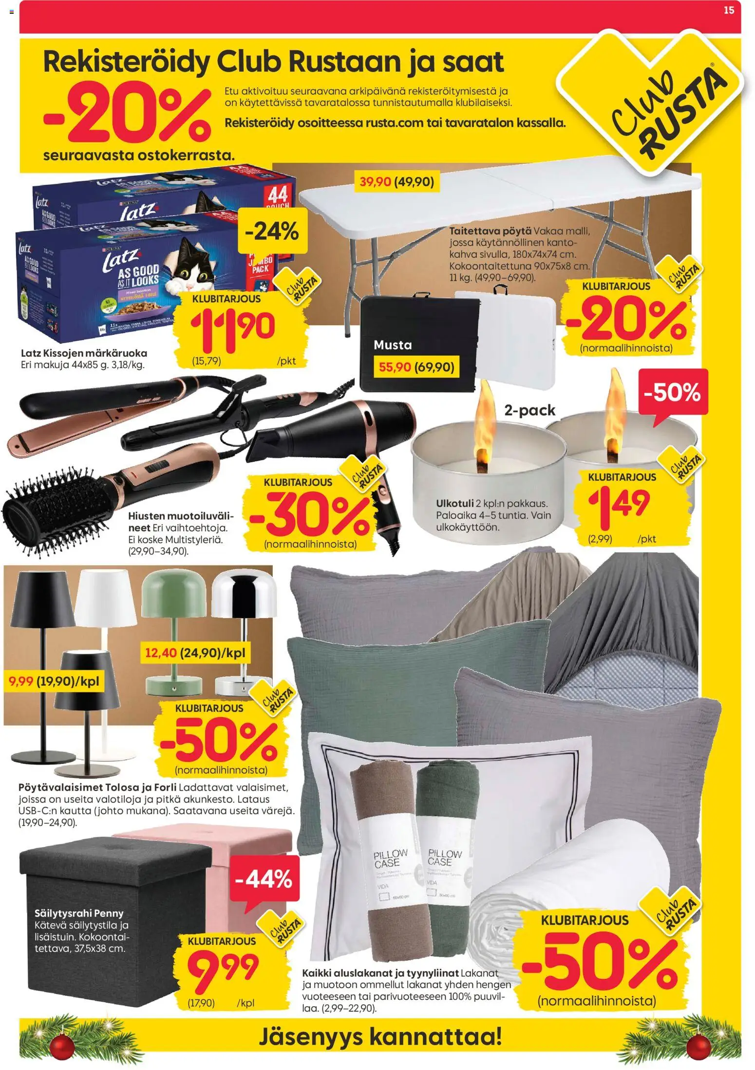 Rusta tarjoukset – voimassa 15.12.2025 alkaen | Sivu: 15 | Tuotteet: Pöytä
