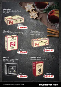 16.12.2025 tarihinden itibaren geçerli olan Onur Market kataloğu önizlemesi | Sayfa: 6 | Ürünler: Kutu, Çay, Demlik poşet çay, Demlik