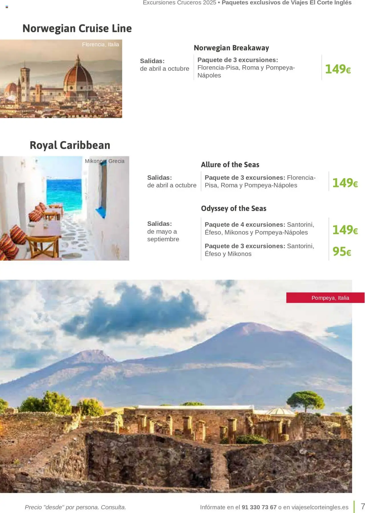 Viajes El Corte Inglés Excursiones Cruceros │ válido desde el 27.03.2025 | Página: 7
