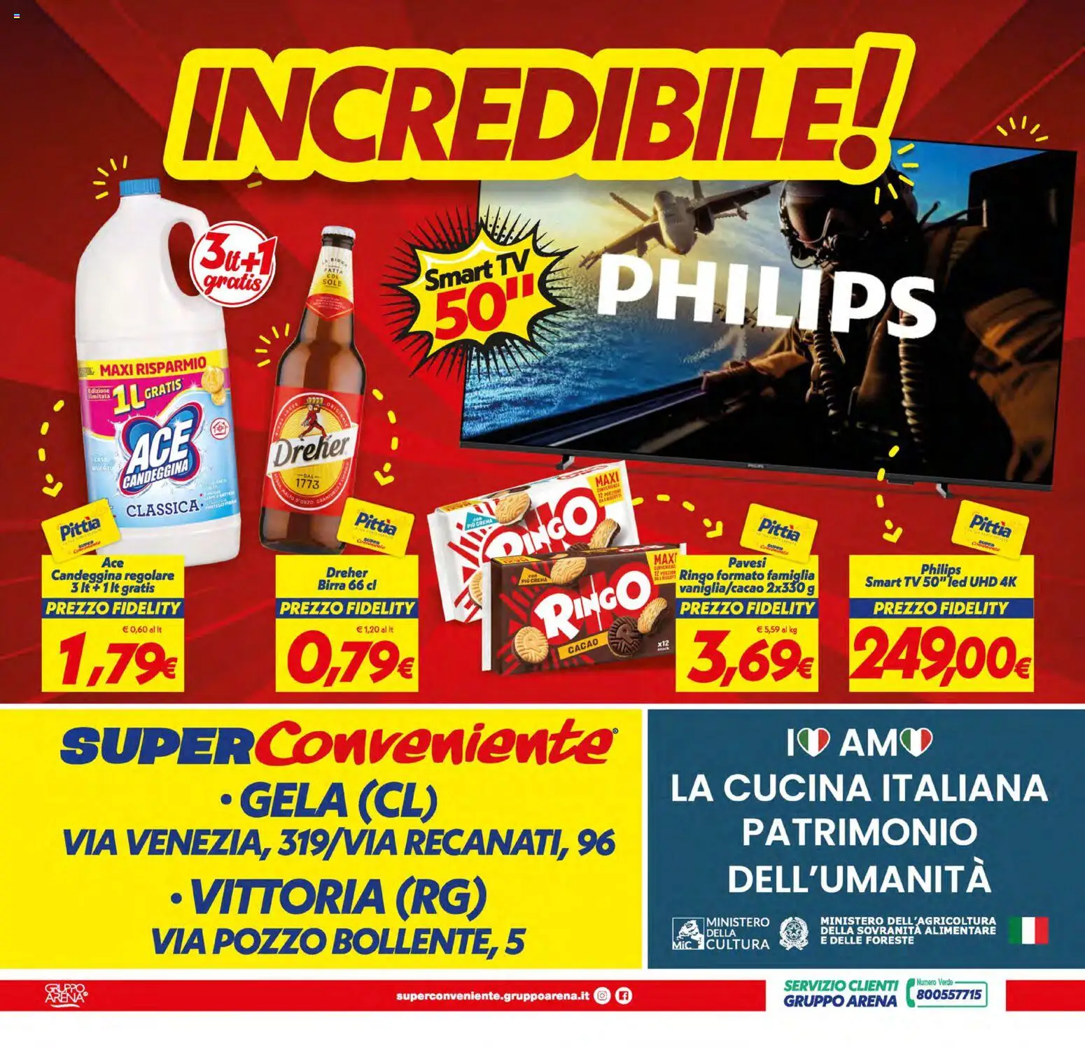 Volantino SuperConveniente del 17.03.2026 | Pagina: 24 | Prodotti: Birra, smart TV, Candeggina, Cacao