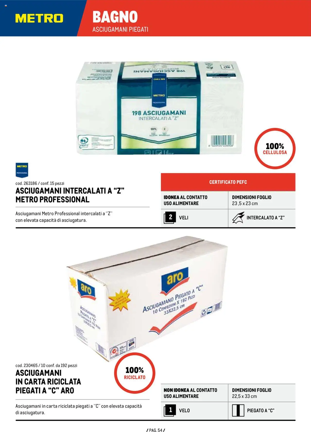 Volantino Metro del 11.09.2025 | Pagina: 54 | Prodotti: Metro, Asciugamano, Bagno