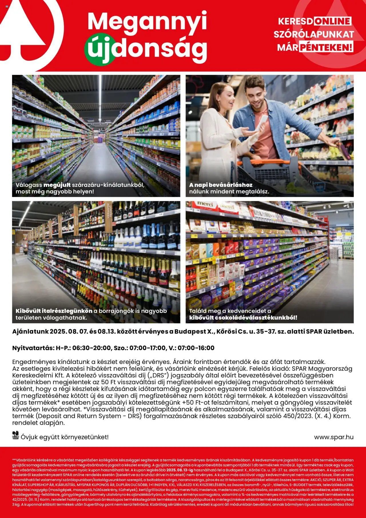 Spar akciós ujság - amely érvényes a következő dátumtól: 07.08.2025 | Oldal: 2 | Termékek: Szőlő, Bútor