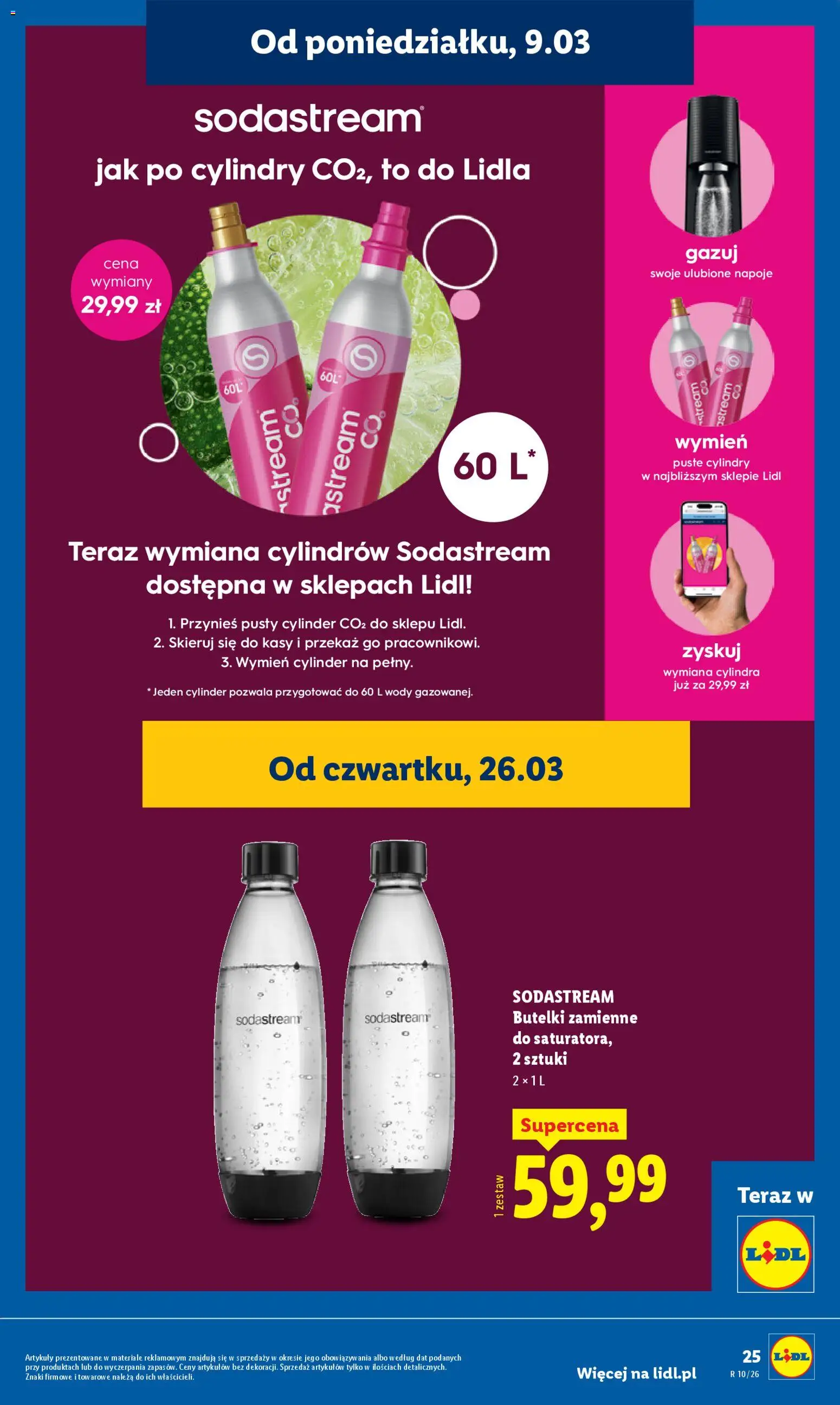 Lidl gazetka od 26.03.2026 | Strona: 25 | Produkty: Napoje, Sodastream