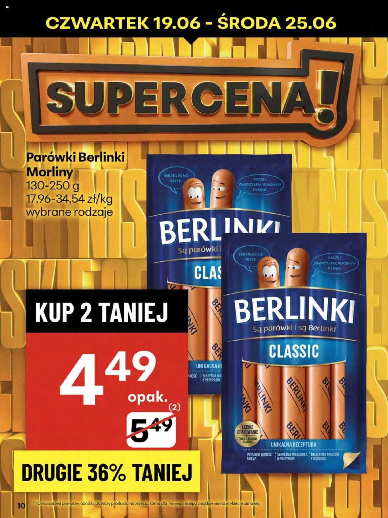Delikatesy Centrum Gazetka od 19.06.2025 | Strona: 10 | Produkty: Parówki berlinki, Parówki