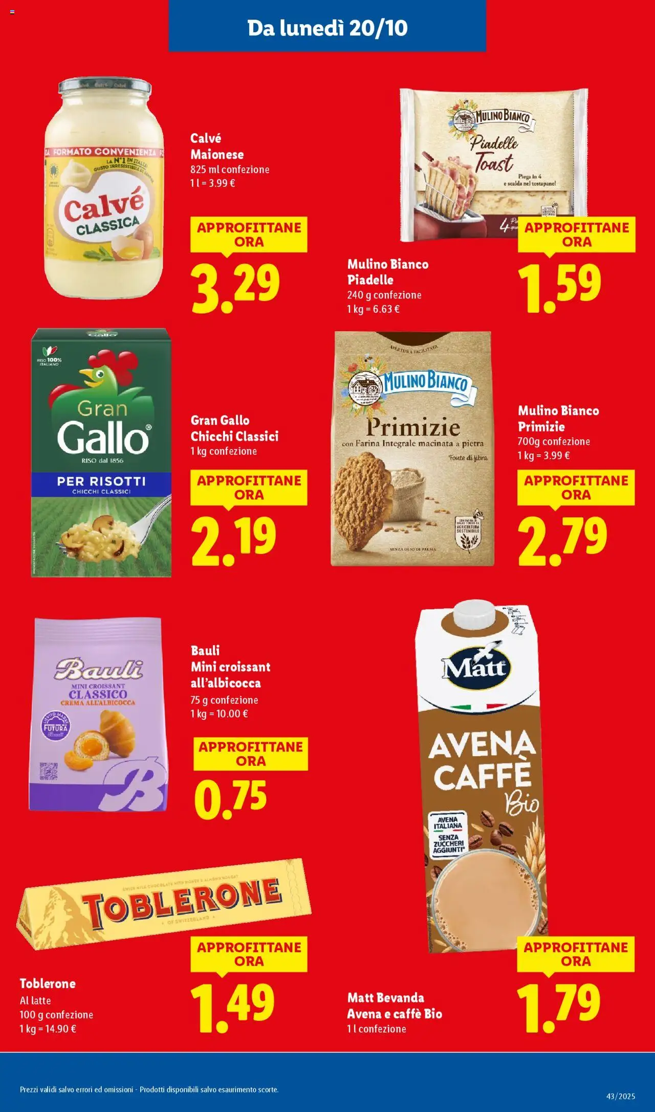 Volantino Lidl del 20.10.2025 | Pagina: 11 | Prodotti: Riso, Olio, Farina, Croissant
