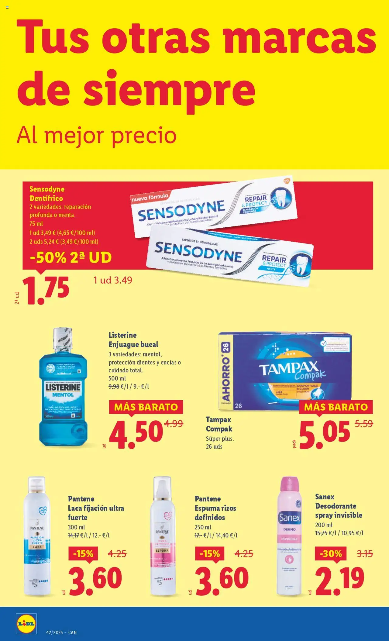 Lidl - Canarias │ válido desde el 13.10.2025 | Página: 38 | Productos: Desodorante, Mousse, Enjuague bucal