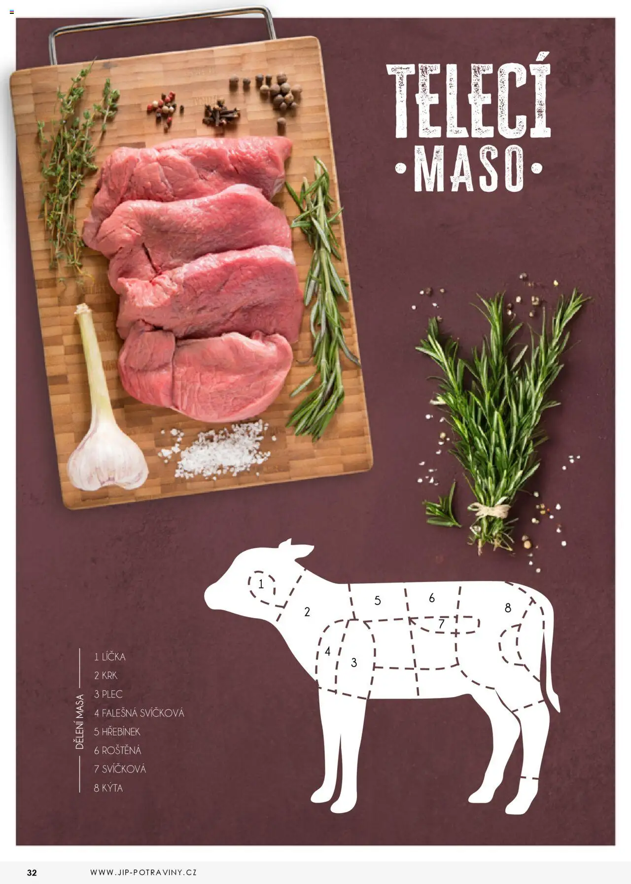 Jip katalalog - Maso 2025 od 01.01.2025 | Strana: 32 | Produkty: Maso, Kýta