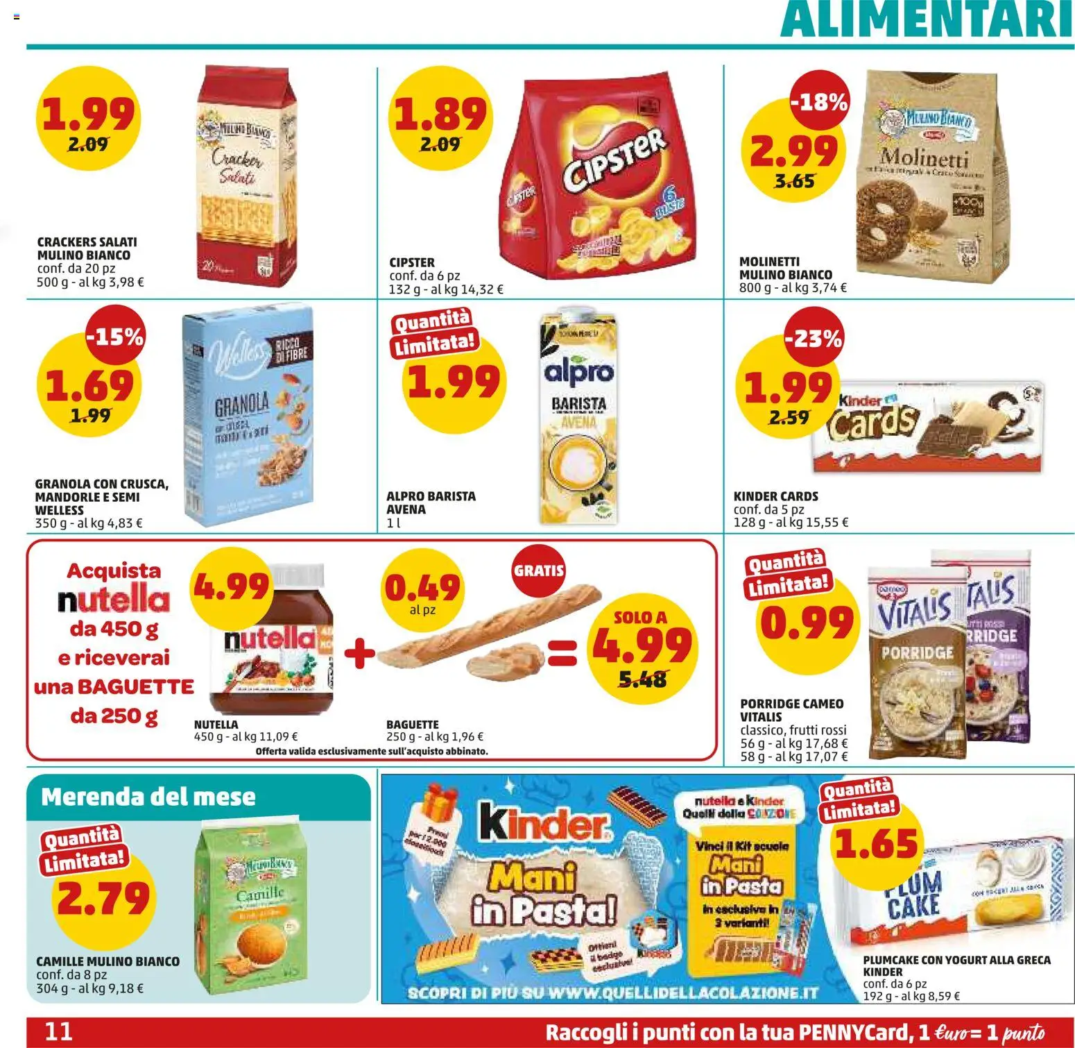Volantino PENNY del 06.11.2025 | Pagina: 11 | Prodotti: Pasta, Mandorle, Crackers, Plumcake
