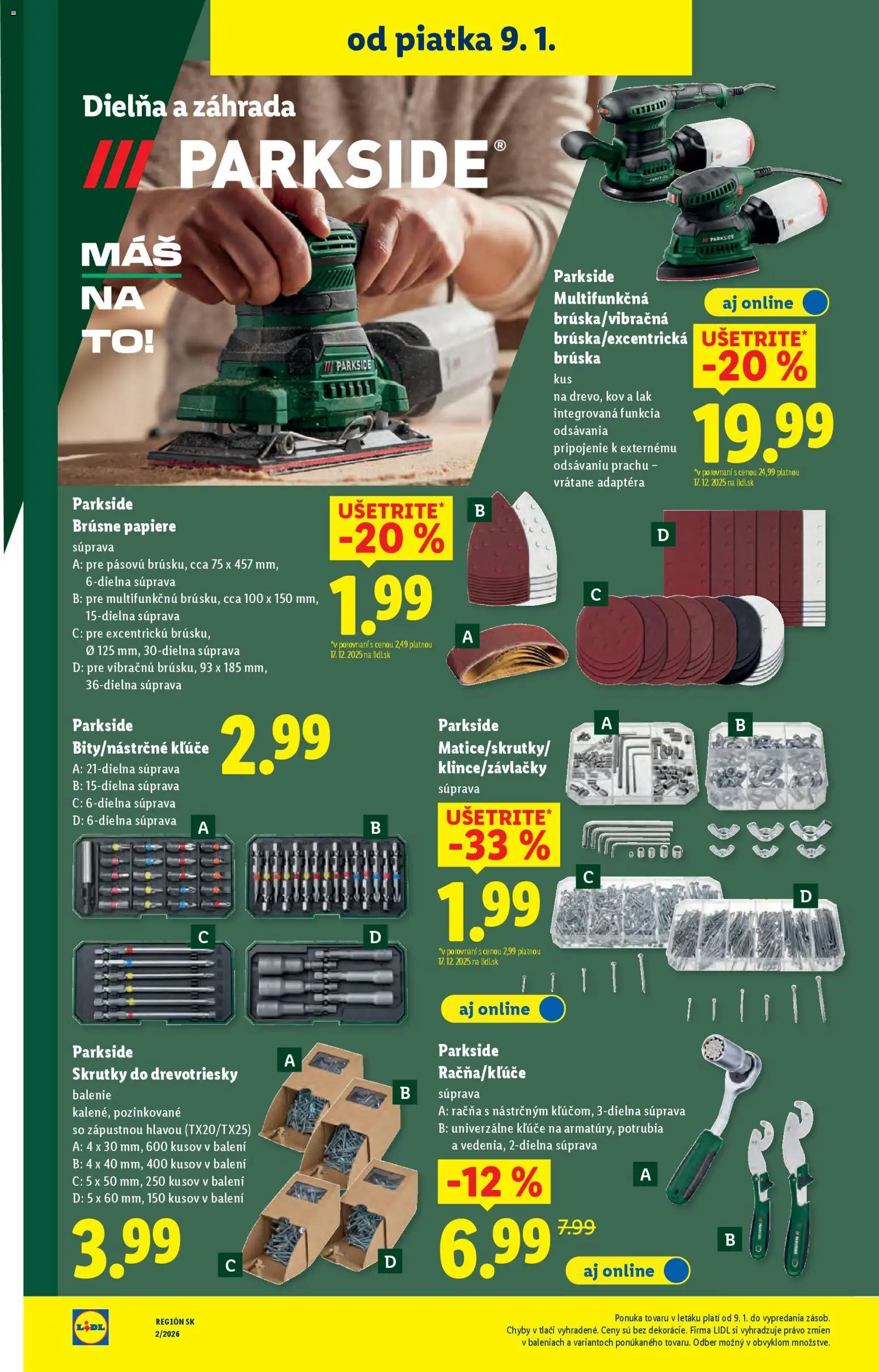 Nové Lidl akcie – leták je platný od 05.01.2026 | Strana: 82 | Produkty: Parkside