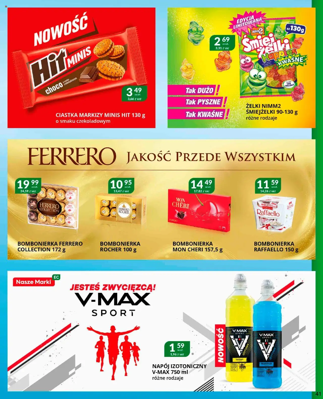 Eurocash Gazetka od 22.09.2025 | Strona: 41 | Produkty: Bombonierka, Żelki, Ciastka
