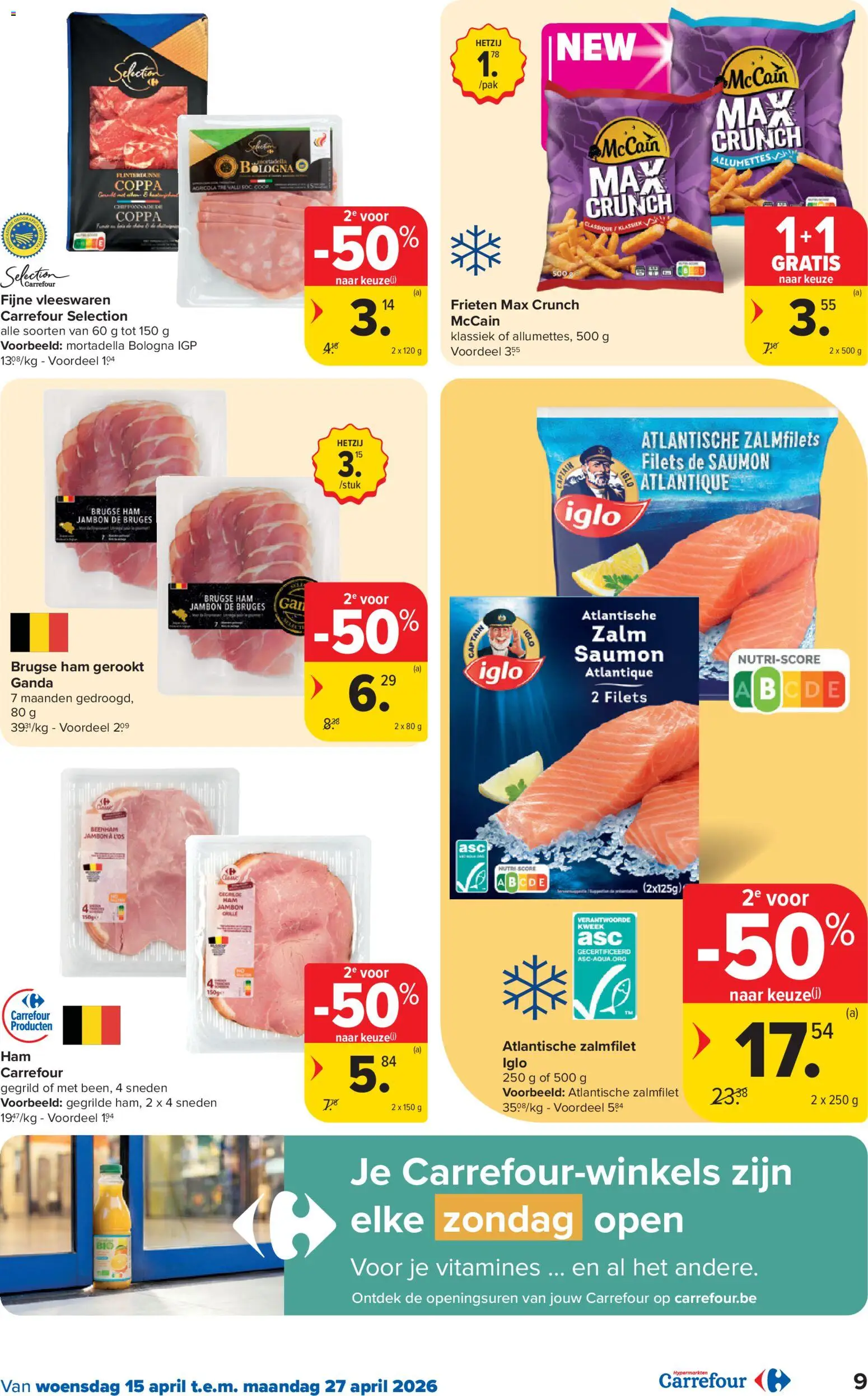 {H1} | Pagina: 9 | Producten: Ham, Zalm, Olasz felvágott