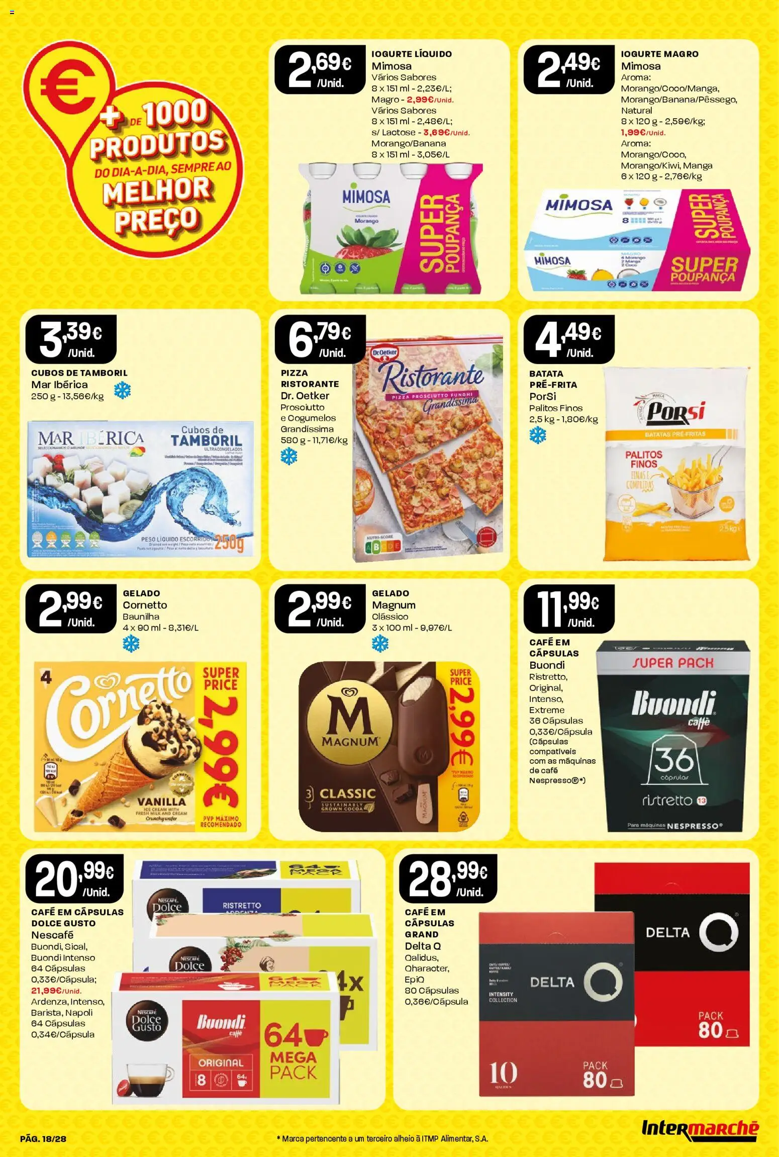 Intermarché Folheto Contact │ válido de 20.11.2025 | Página: 18 | Produtos: Batata, Delta q, Gelado, Tamboril