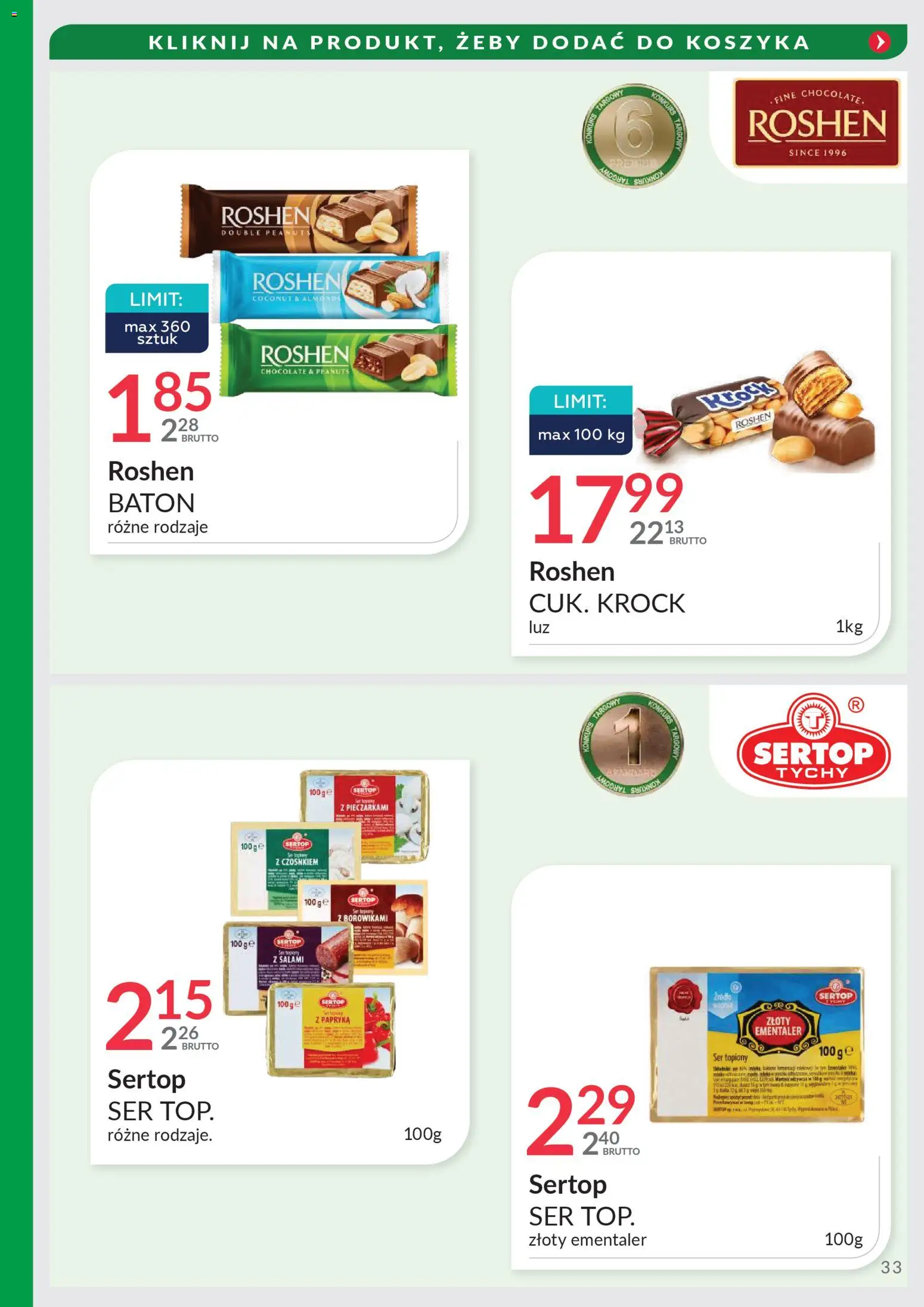 Eurocash Gazetka - Targi Jesień od 03.11.2025 | Strona: 33 | Produkty: Ser topiony, Baton, Ser, Salami