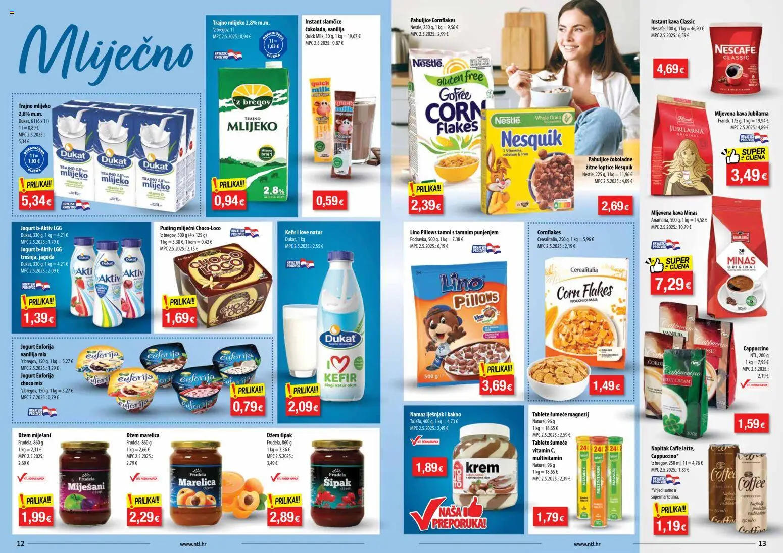 NTL katalog | vrijedi od 05.11.2025 | Stranica: 7 | Proizvodi: Kava, Puding, Trajno mlijeko, Džem