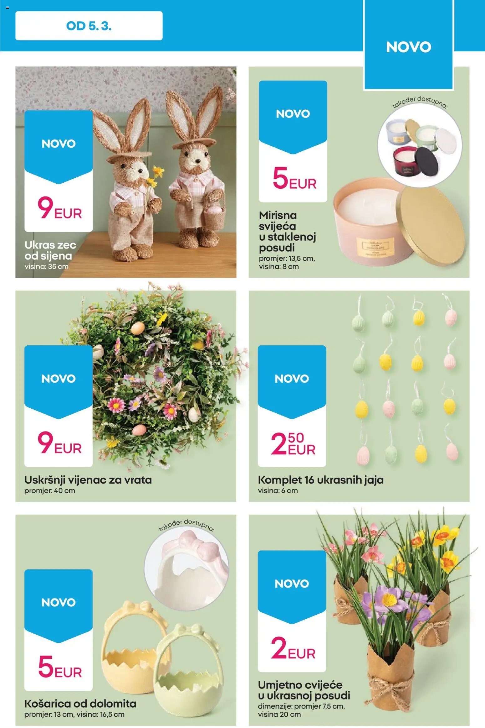 Pepco katalog | vrijedi od 05.03.2026 | Stranica: 9 | Proizvodi: Cvijeće, Jaja, Vrata