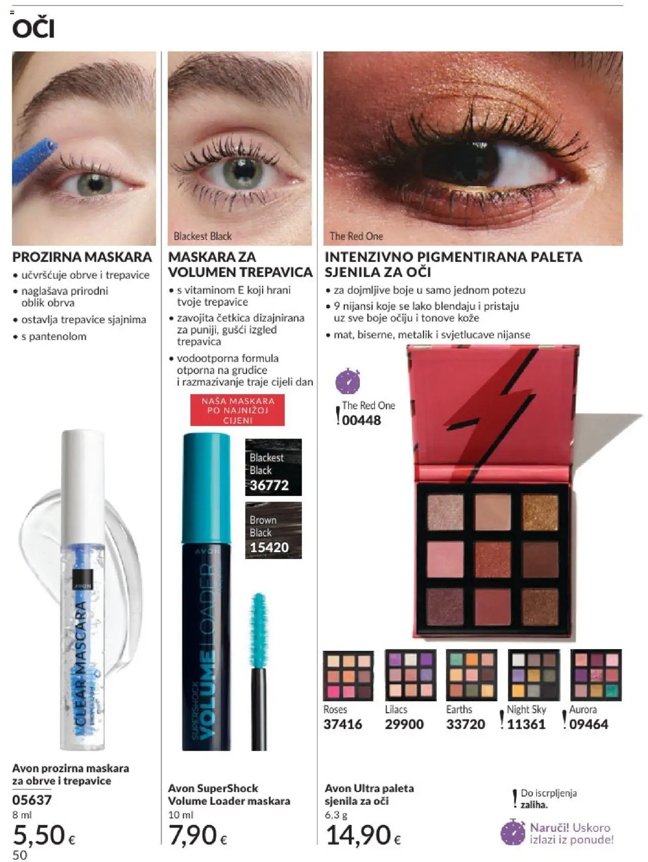 Avon katalog | vrijedi od 31.05.2025 | Stranica: 50 | Proizvodi: Paleta, Maskara, Maskara za obrve