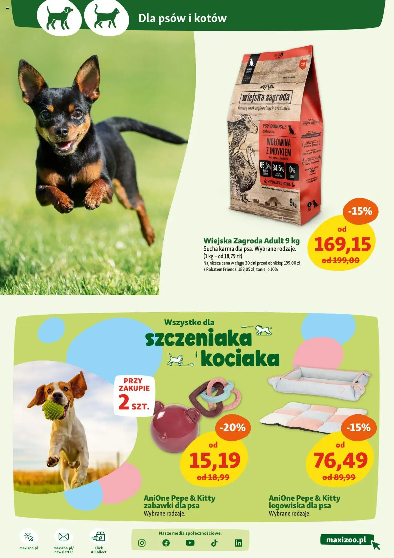 Maxi Zoo Gazetka od 07.08.2025 | Strona: 13 | Produkty: Wołowina, Legowiska dla psa