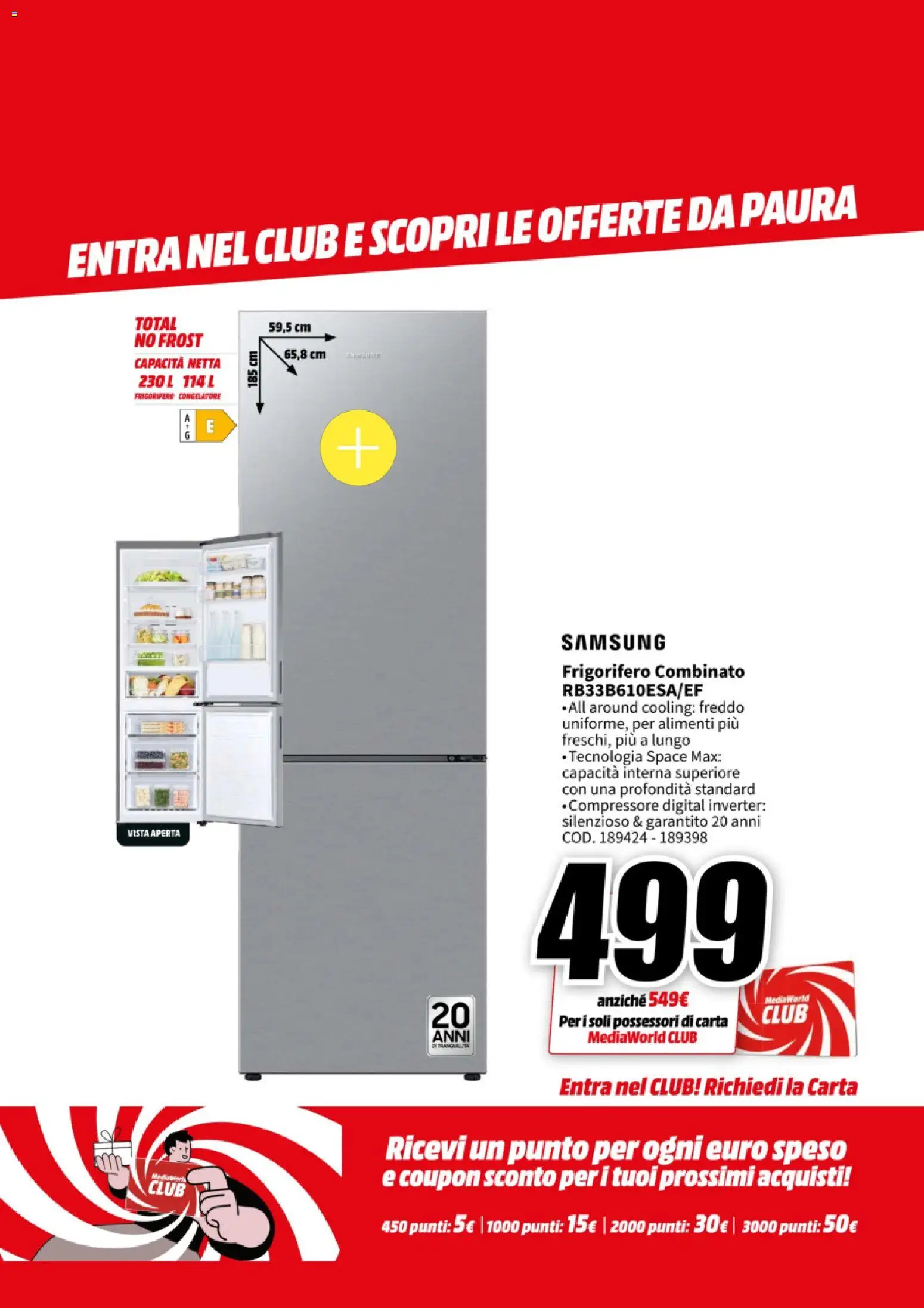 Volantino Media World del 27.10.2025 | Pagina: 47 | Prodotti: Compressore, Frigorifero, Congelatore, Samsung