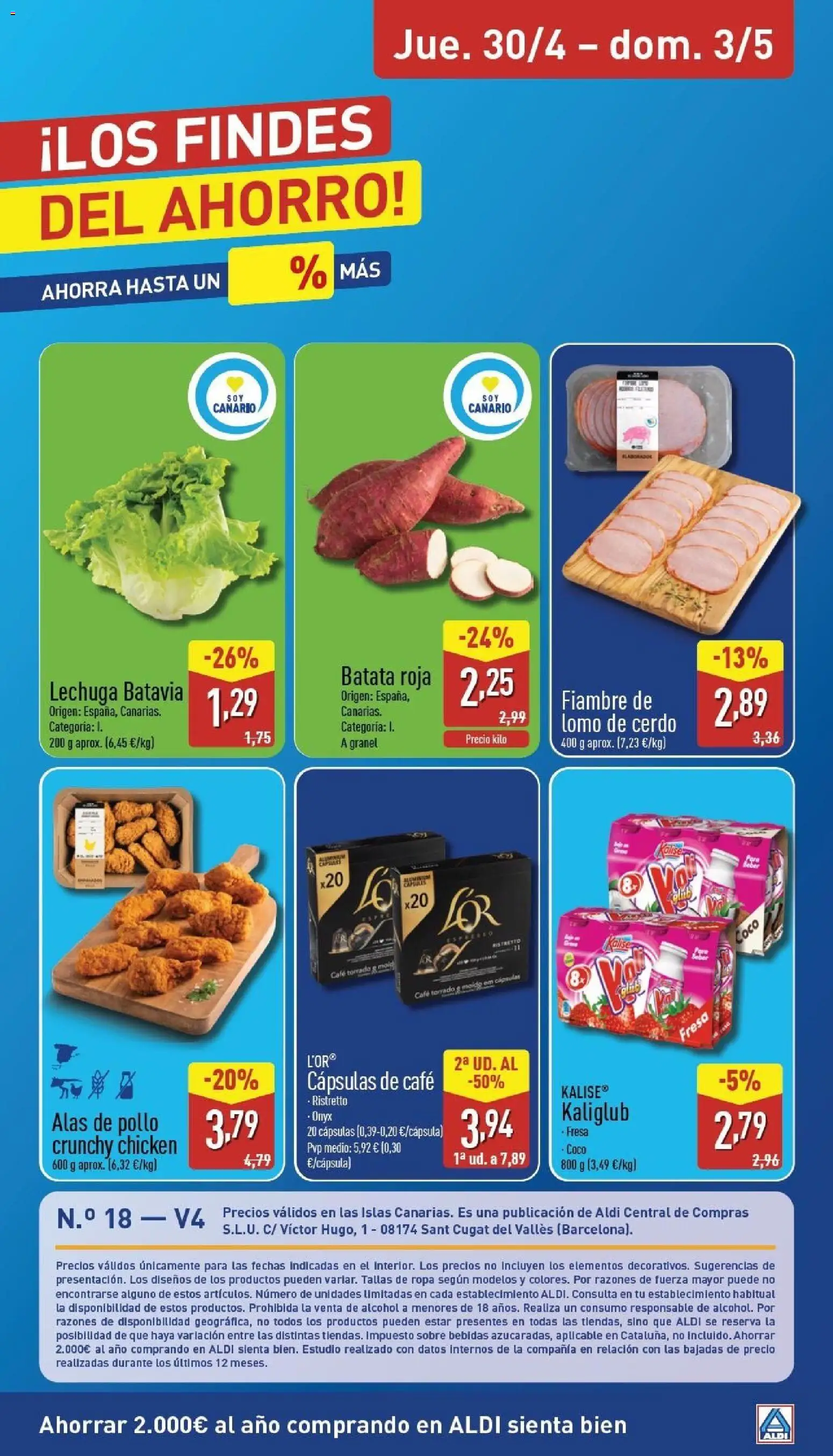 Aldi folleto Canarias │ válido desde el 27.04.2026 | Página: 32 | Productos: Café, Cerdo, Τυρόπιτα, Ropa