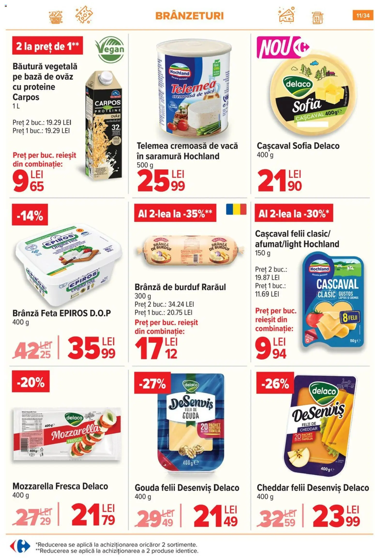 Noul catalog Carrefour – valabil de la 12.11.2025 | Pagină: 11 | Produse: Light Kedi Konservesi, Masaüstü kılıfı, Cașcaval, Mozzarella