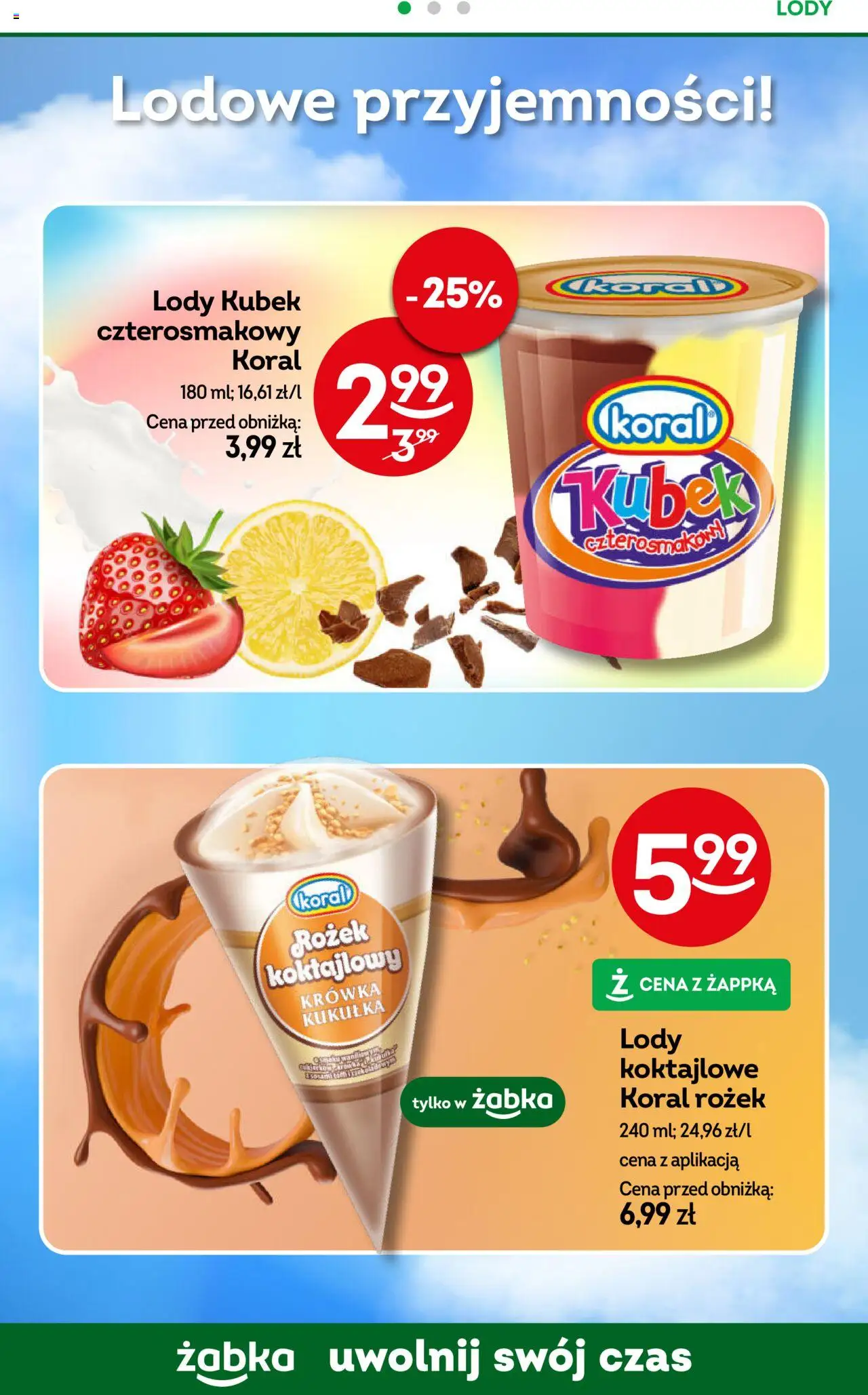 Żabka Gazetka od 08.10.2025 | Strona: 70 | Produkty: Krowka, Lody