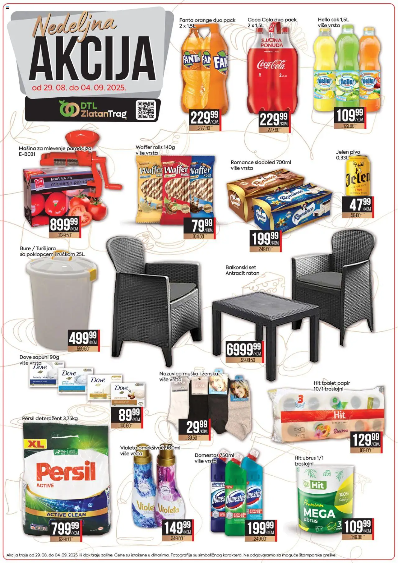Zlatan Trag katalog - važi od 29.08.2025 | Strana: 2 | Proizvode: Coca Cola, Sladoled, Ubrus, Persil
