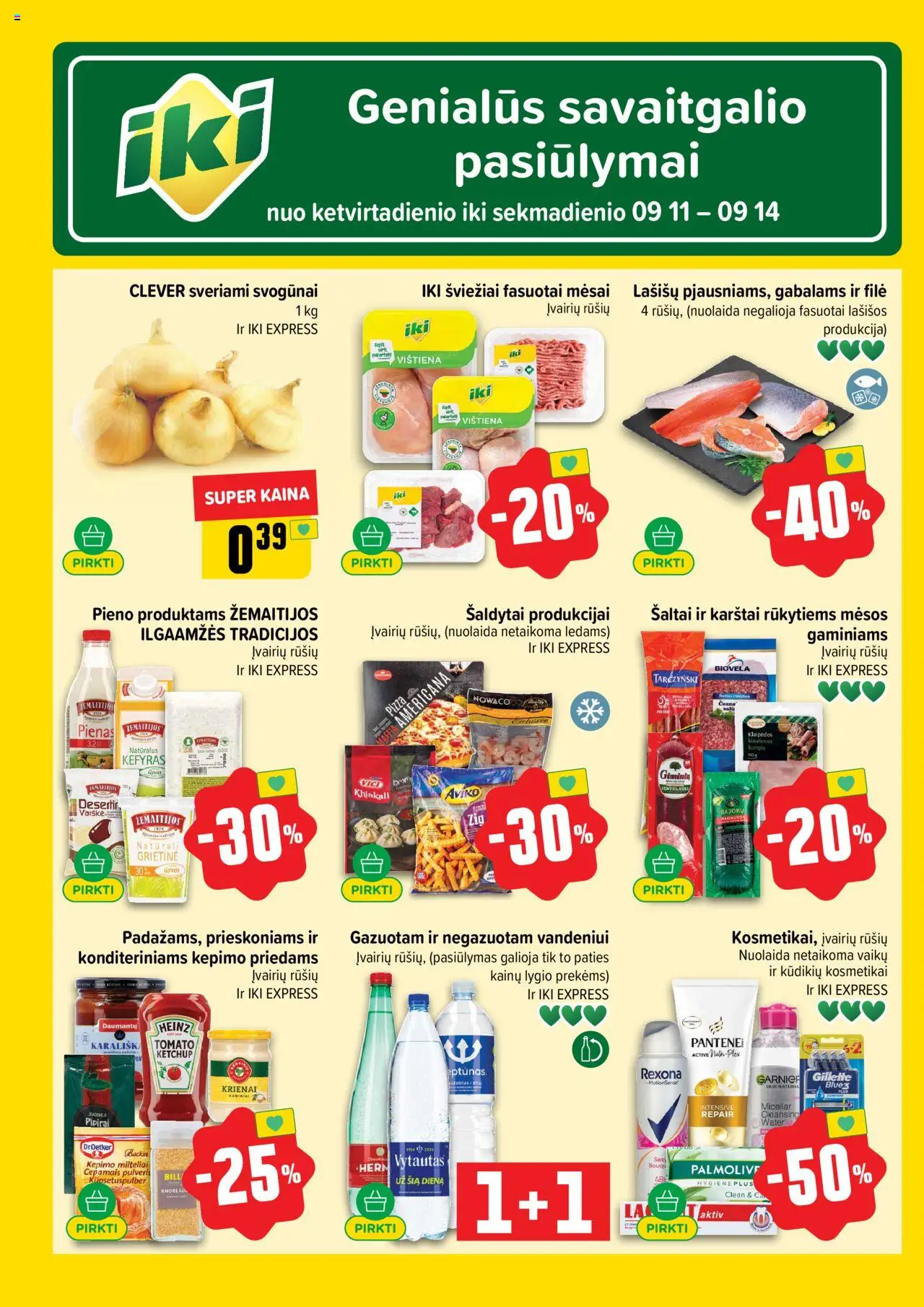 IKI akcijos nuo 08.09.2025 | Puslapis: 62 | Prekių: Svogūnai, Lašišos, Varškė, Vištiena