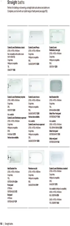 Preview of B&Q - Bathrooms valid from 16.12.2025 | Page: 150 | Products: Bath
