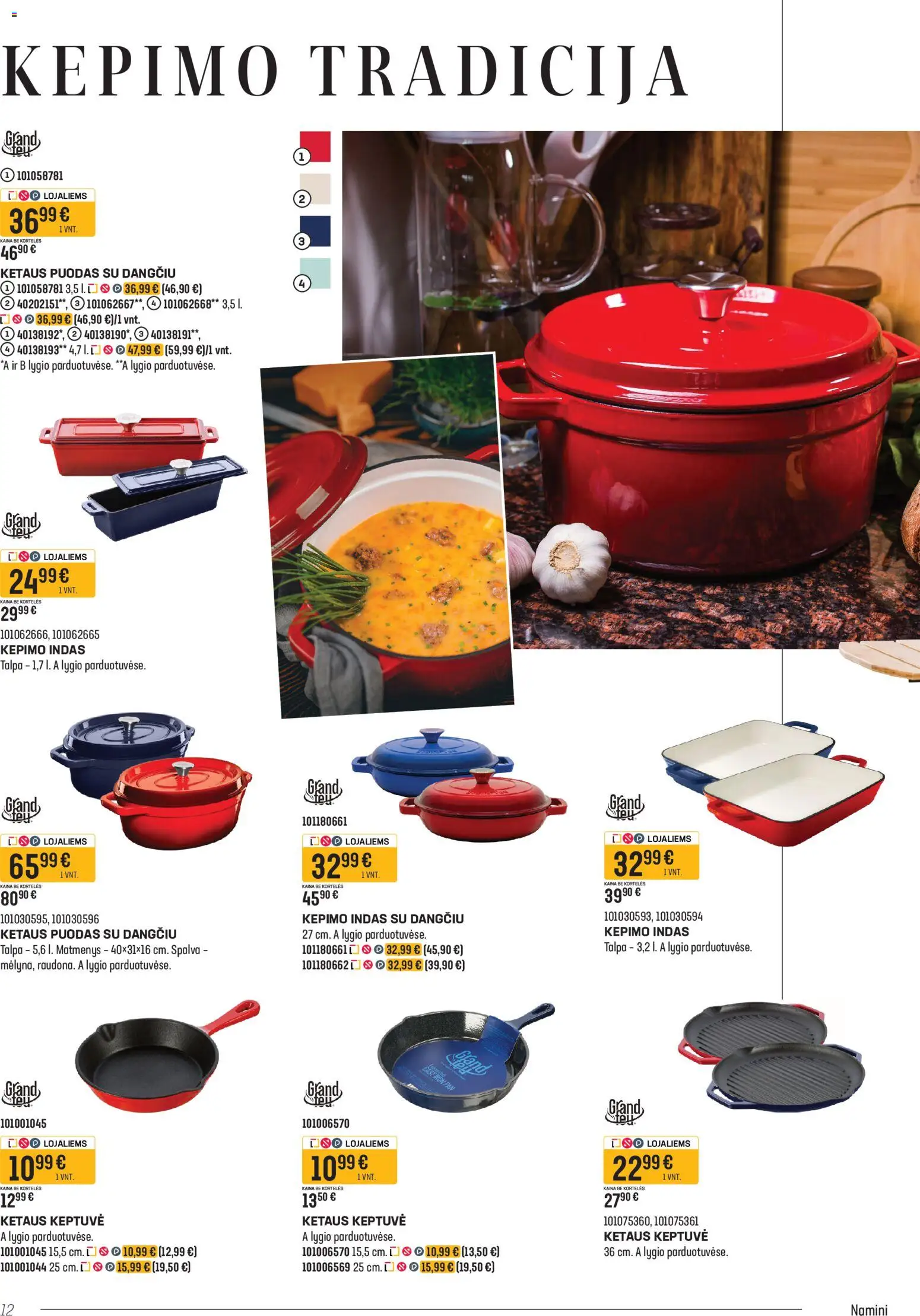 Senukai akcijos nuo 09.03.2026 | Puslapis: 12 | Prekių: Keptuvė, Puodas