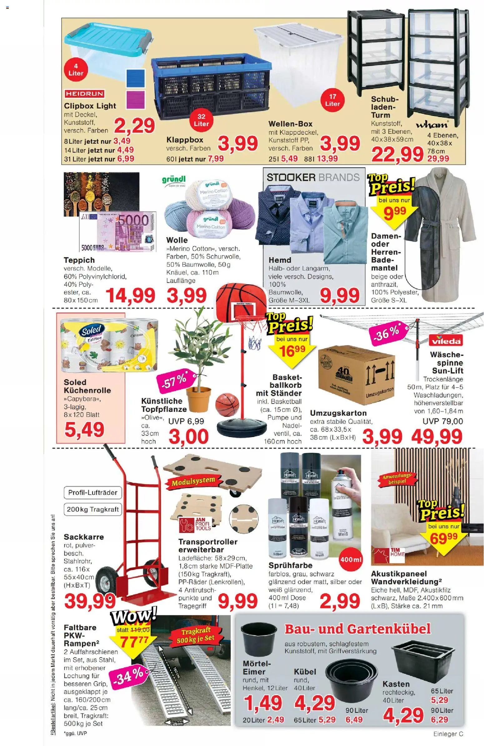 Wiglo Wunderland Prospekt 	 – gültig ab 20.04.2026 | Seite: 9 | Produkte: Basketball, Hemd, Mantel, Küchenrolle