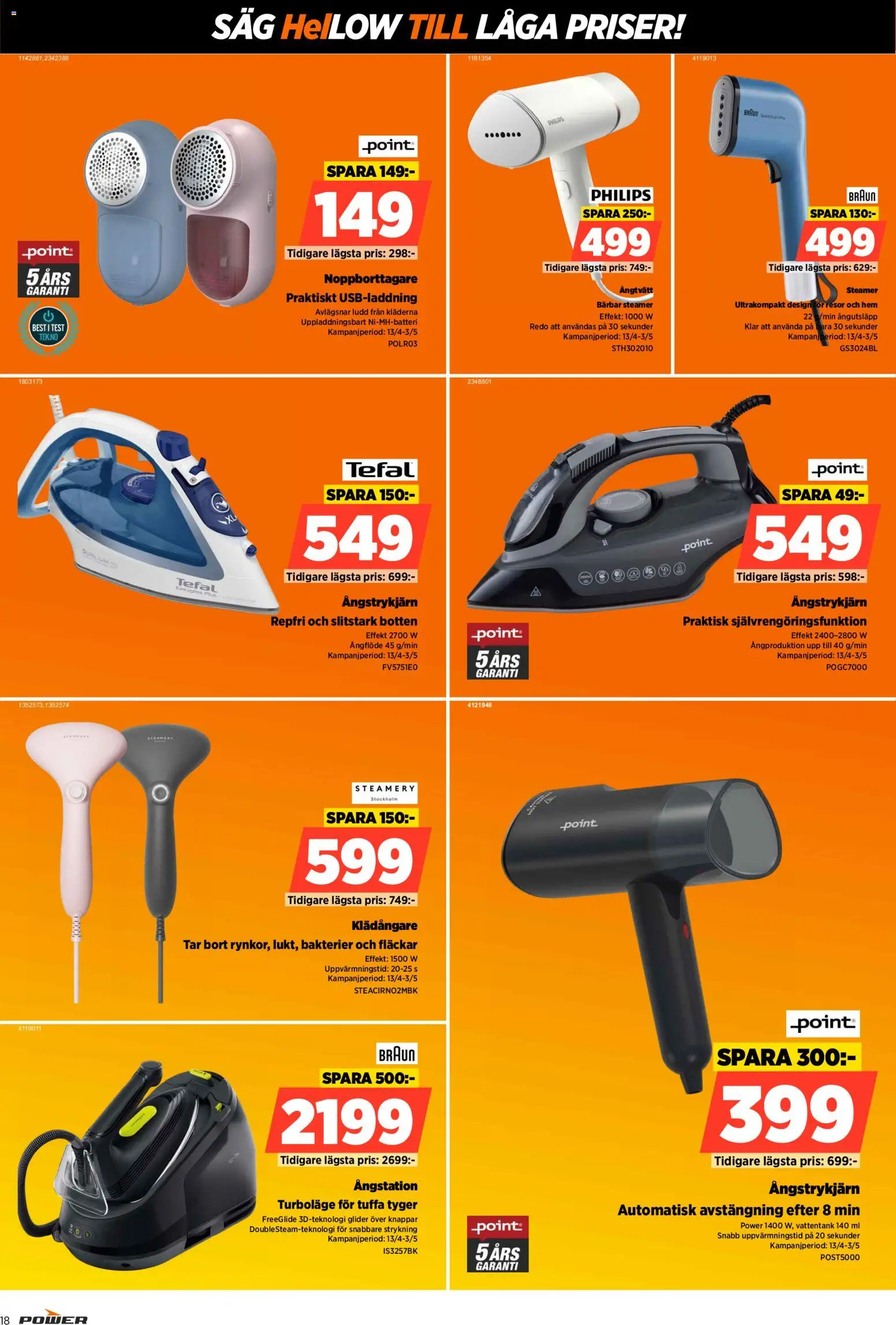 Power reklamblad aktuell från 13.04.2026 | Sida: 18 | Produkter: Såg, Ångtvätt