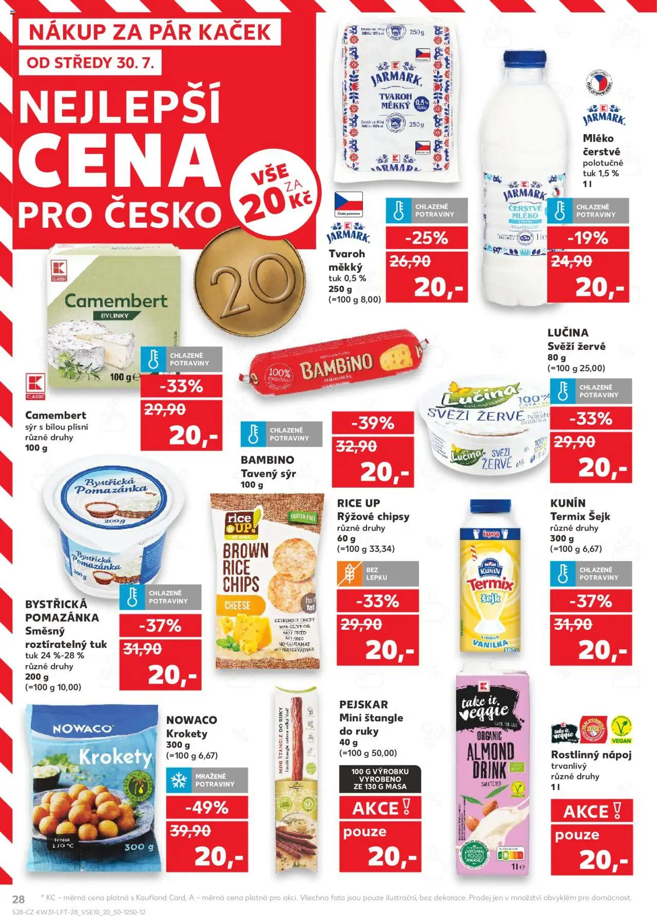 Kaufland leták - Liberec od 30.07.2025 | Strana: 28 | Produkty: Vegan, Sýr, Žervé, Chipsy